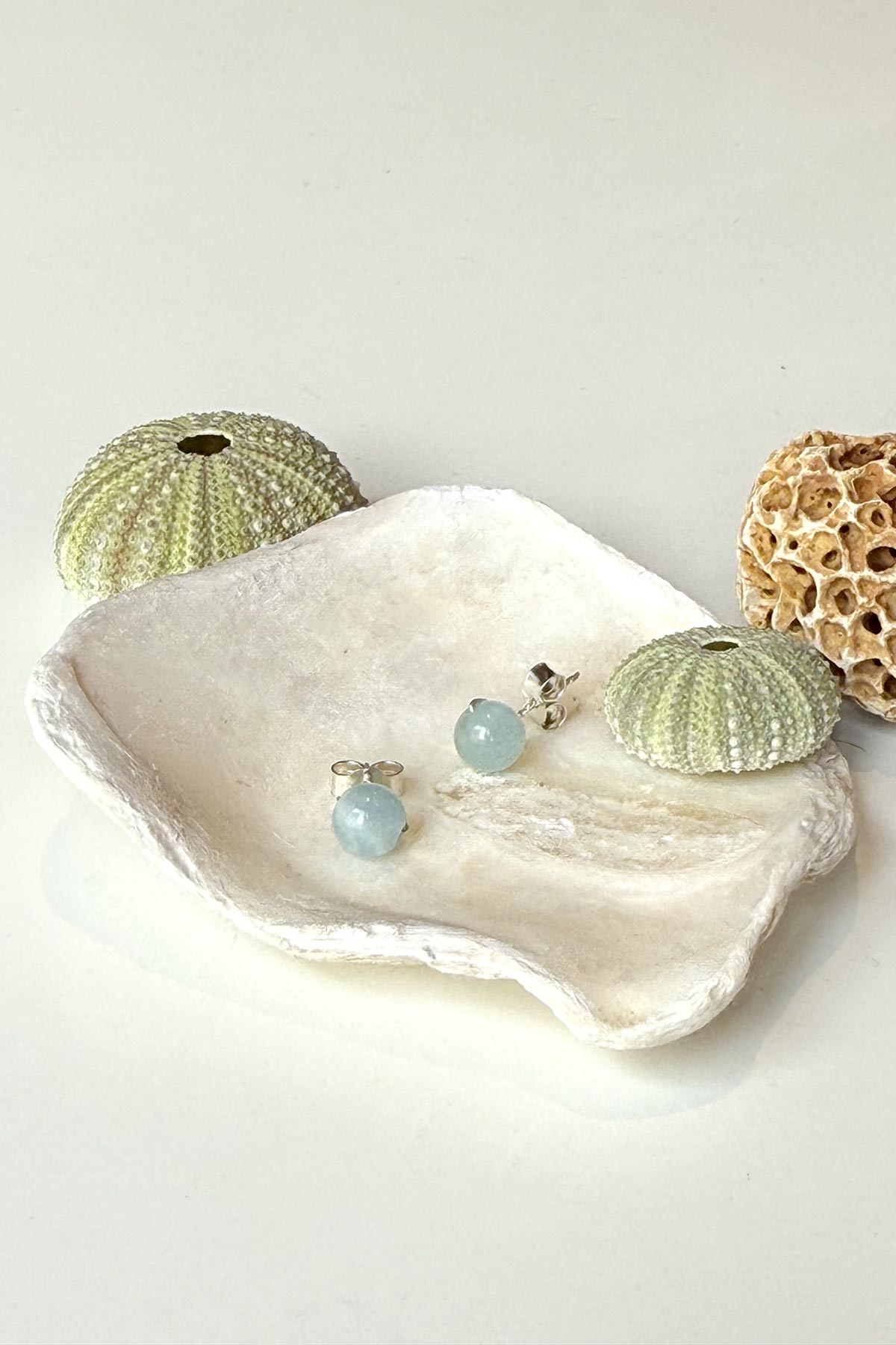 Cranberry Gemstone Stud Earrings