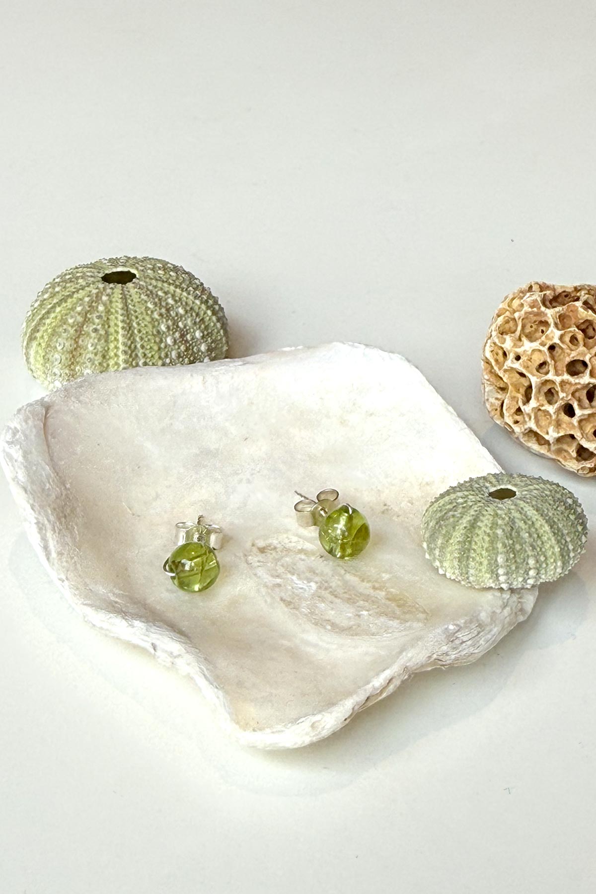 Cranberry Gemstone Stud Earrings