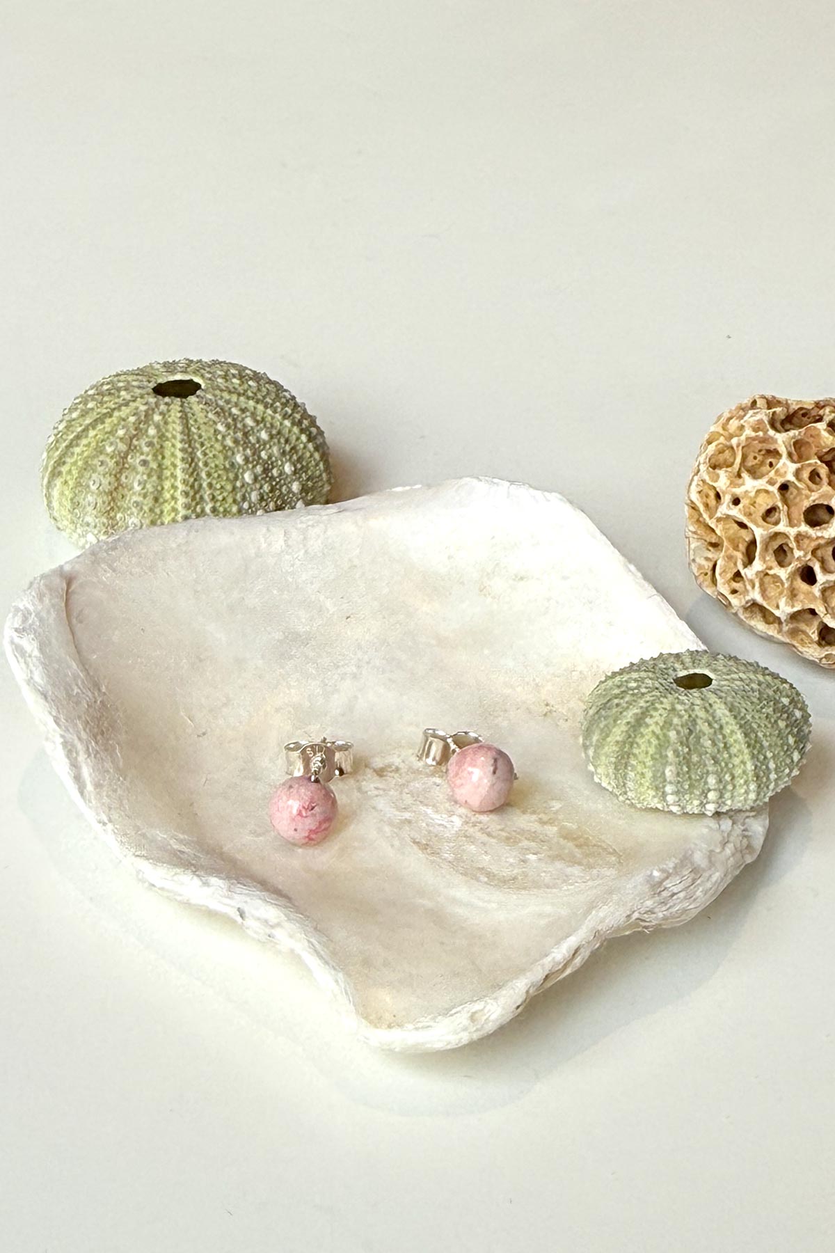 Cranberry Gemstone Stud Earrings