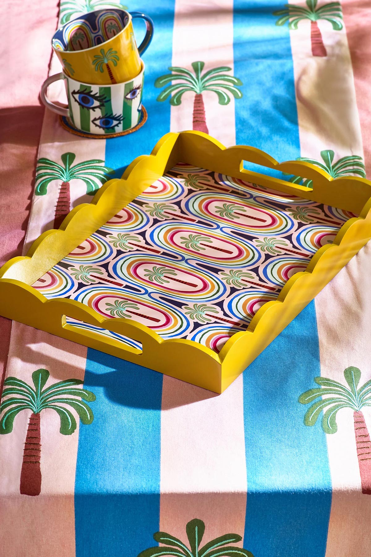 Eleanor Bowmer Electric Coast Palm Tree Tray