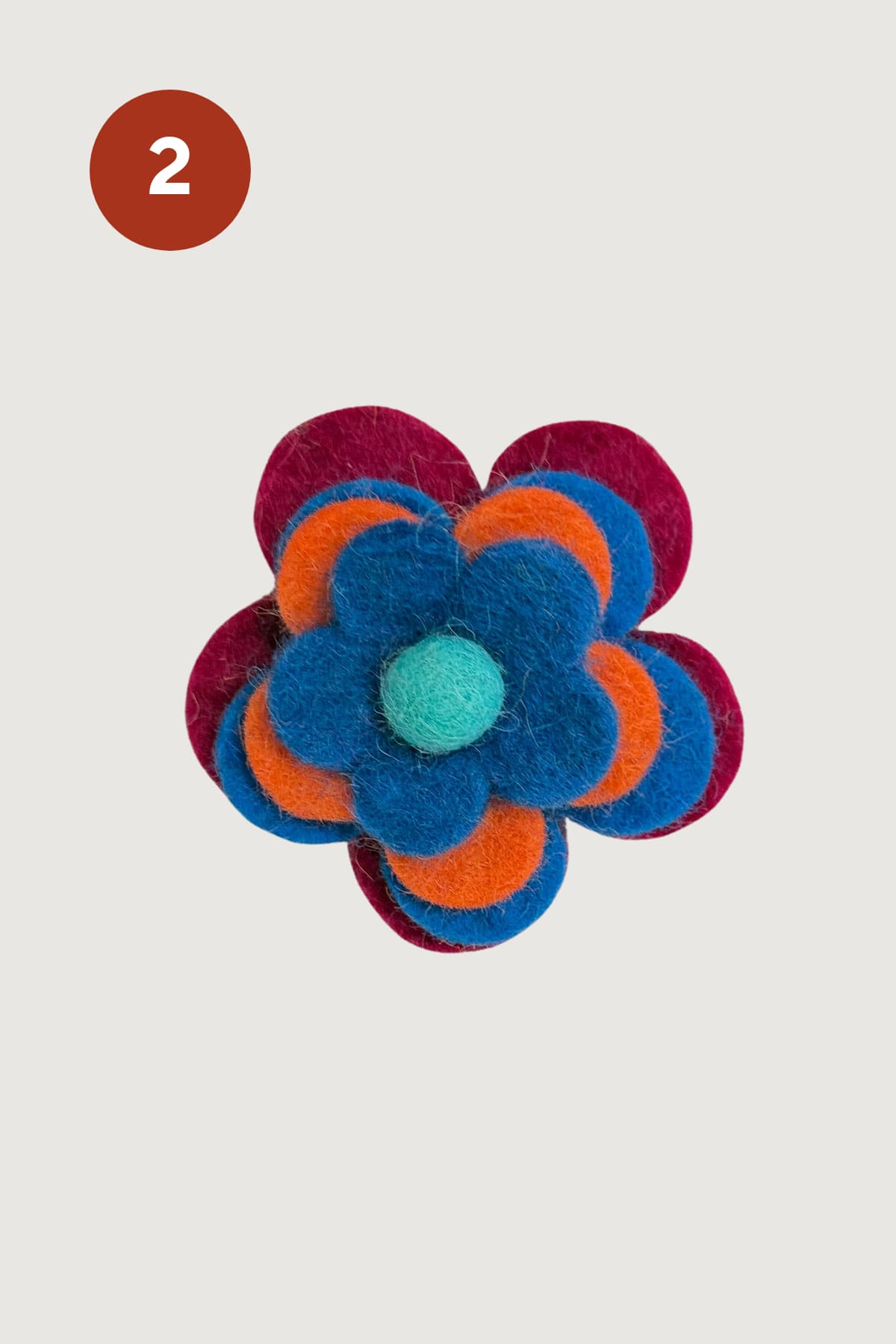 Paper High Felt Flower Brooch