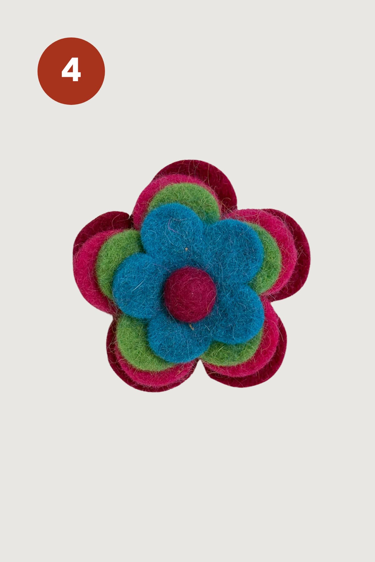 Paper High Felt Flower Brooch
