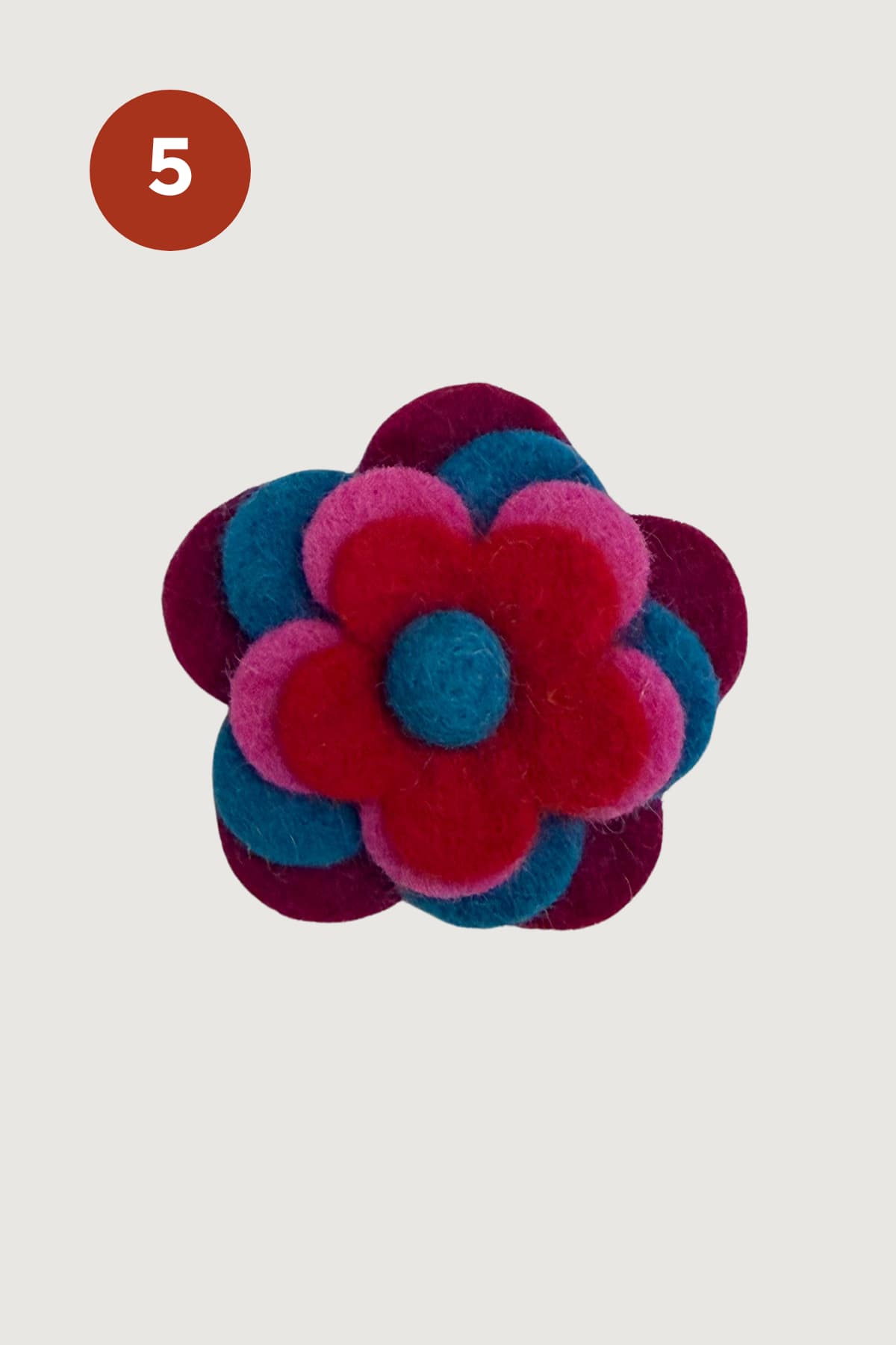 Paper High Felt Flower Brooch