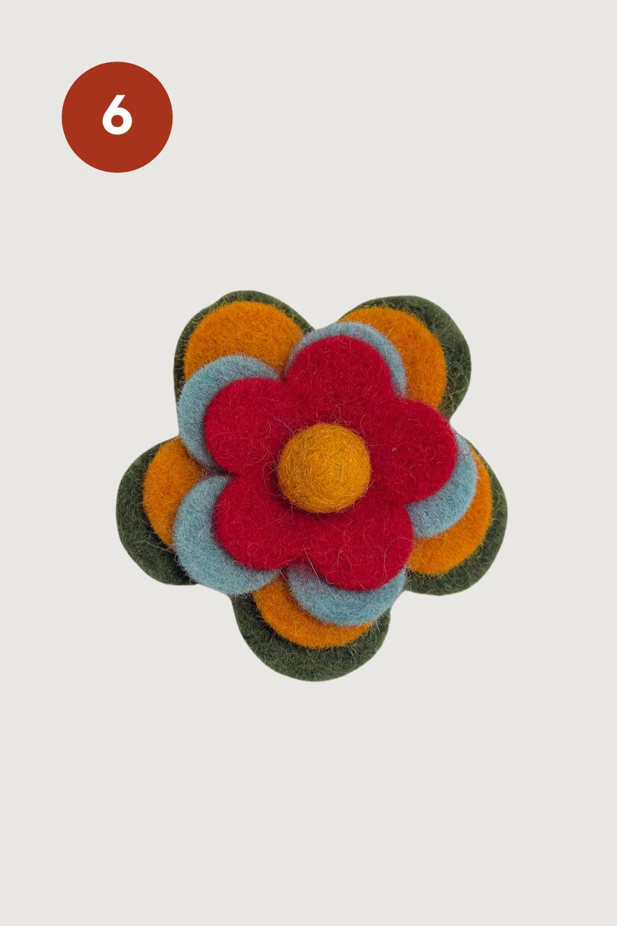 Paper High Felt Flower Brooch