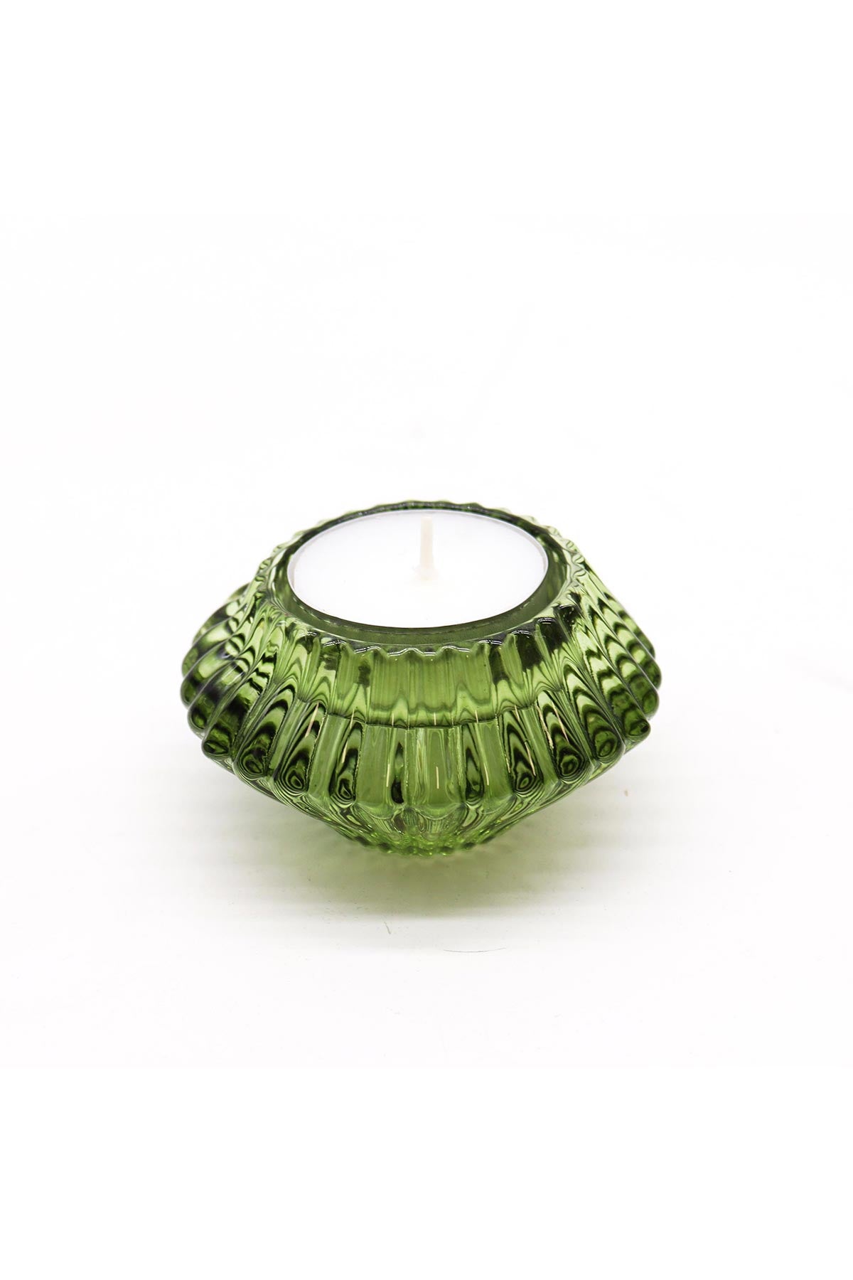 Ancient Wisdom Flower Flip Dinner Candle & Tea Light Holder In Garden Jade