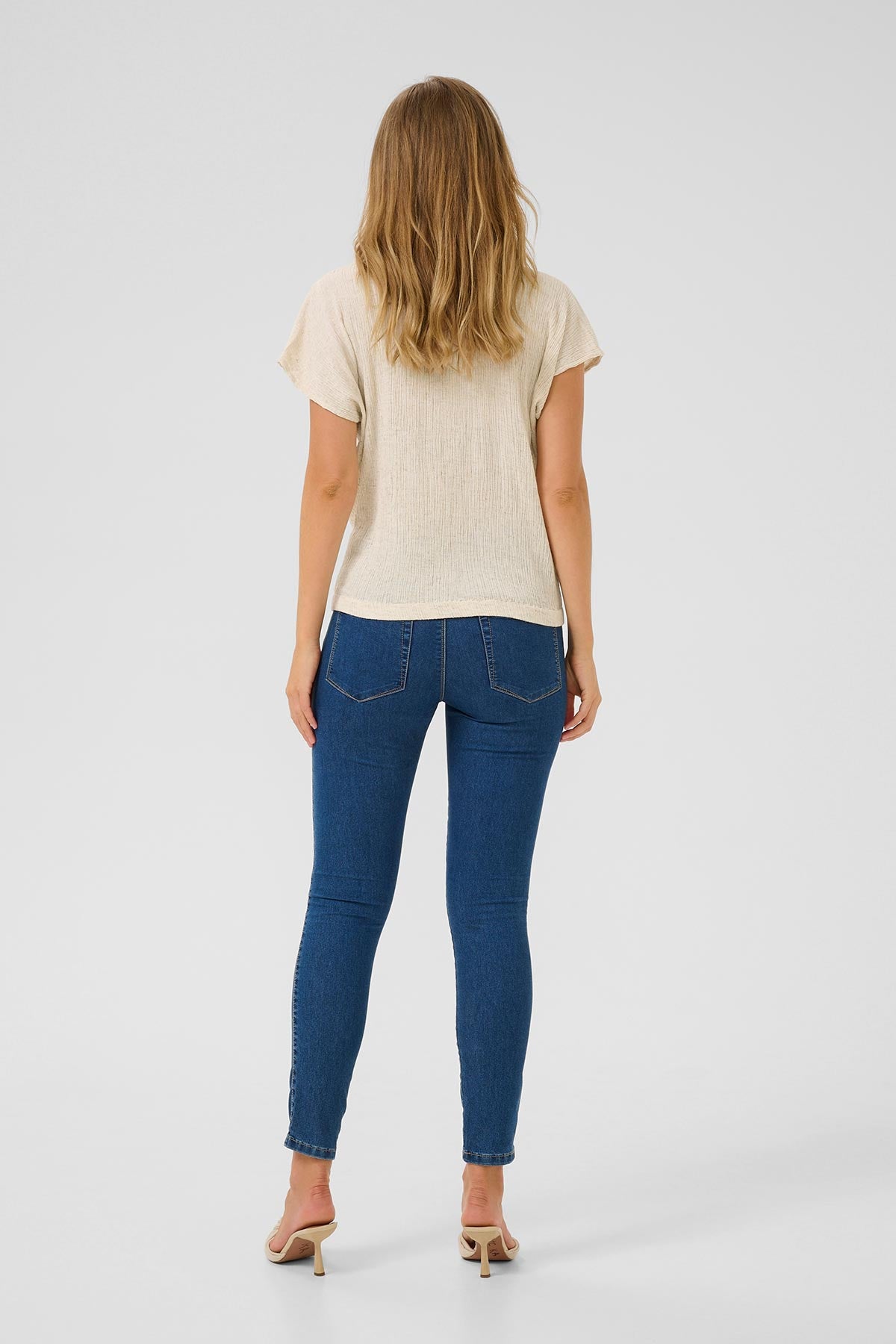 Kaffe KAgitte Blouse In Feather Gray Melange