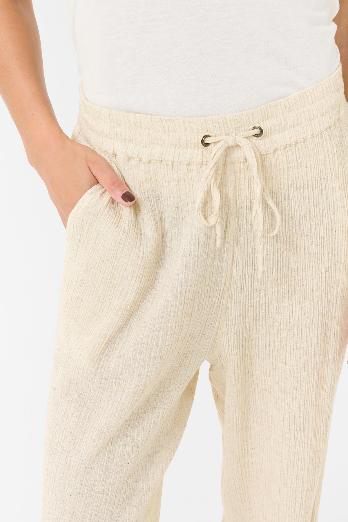 Kaffe KAgitte Pants In Feather Gray Melange