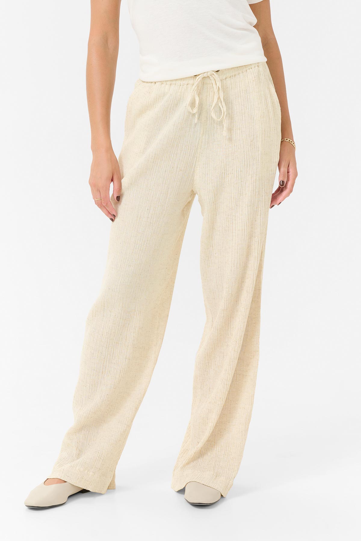 Kaffe KAgitte Pants In Feather Gray Melange