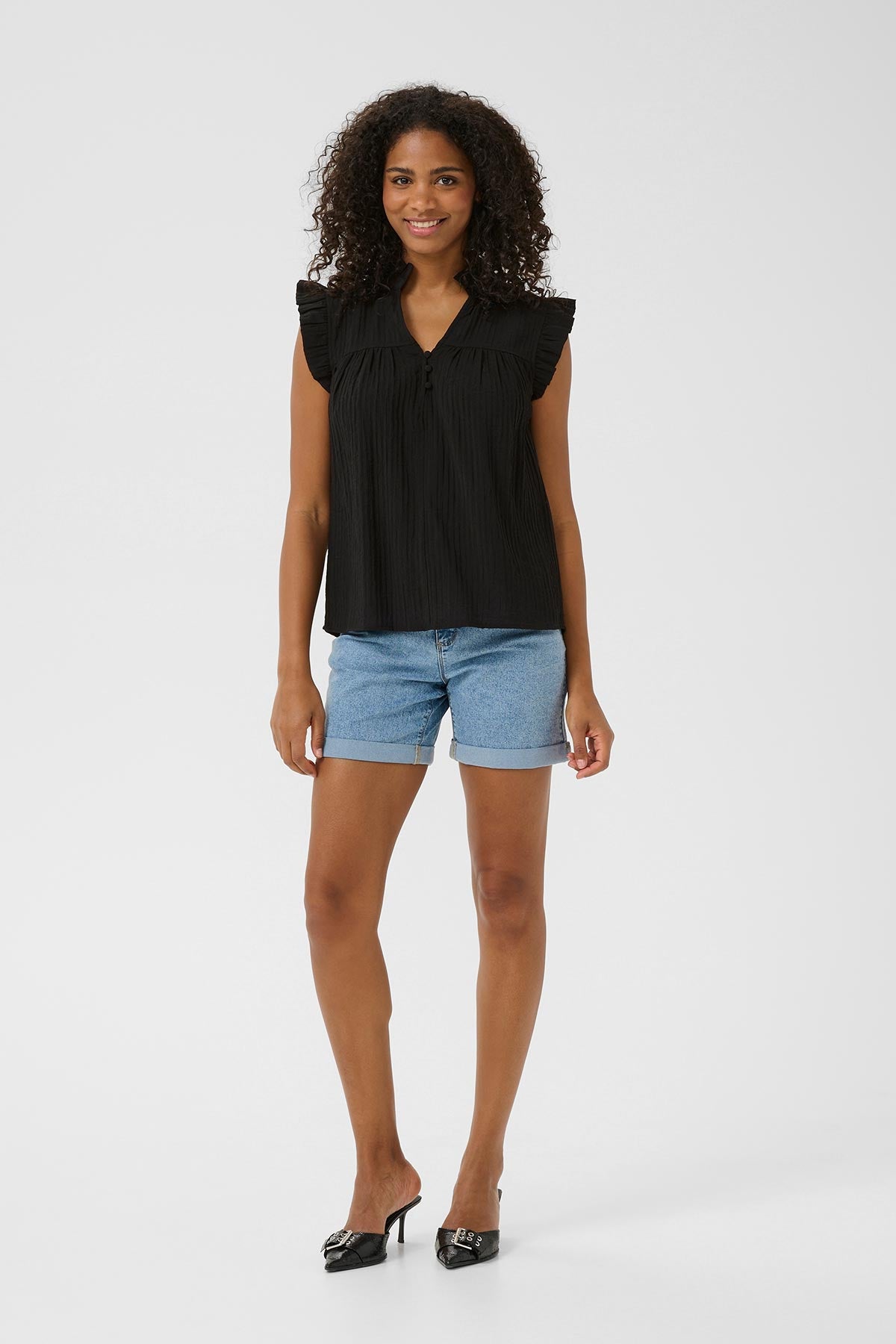Kaffe KAliany Blouse In Black
