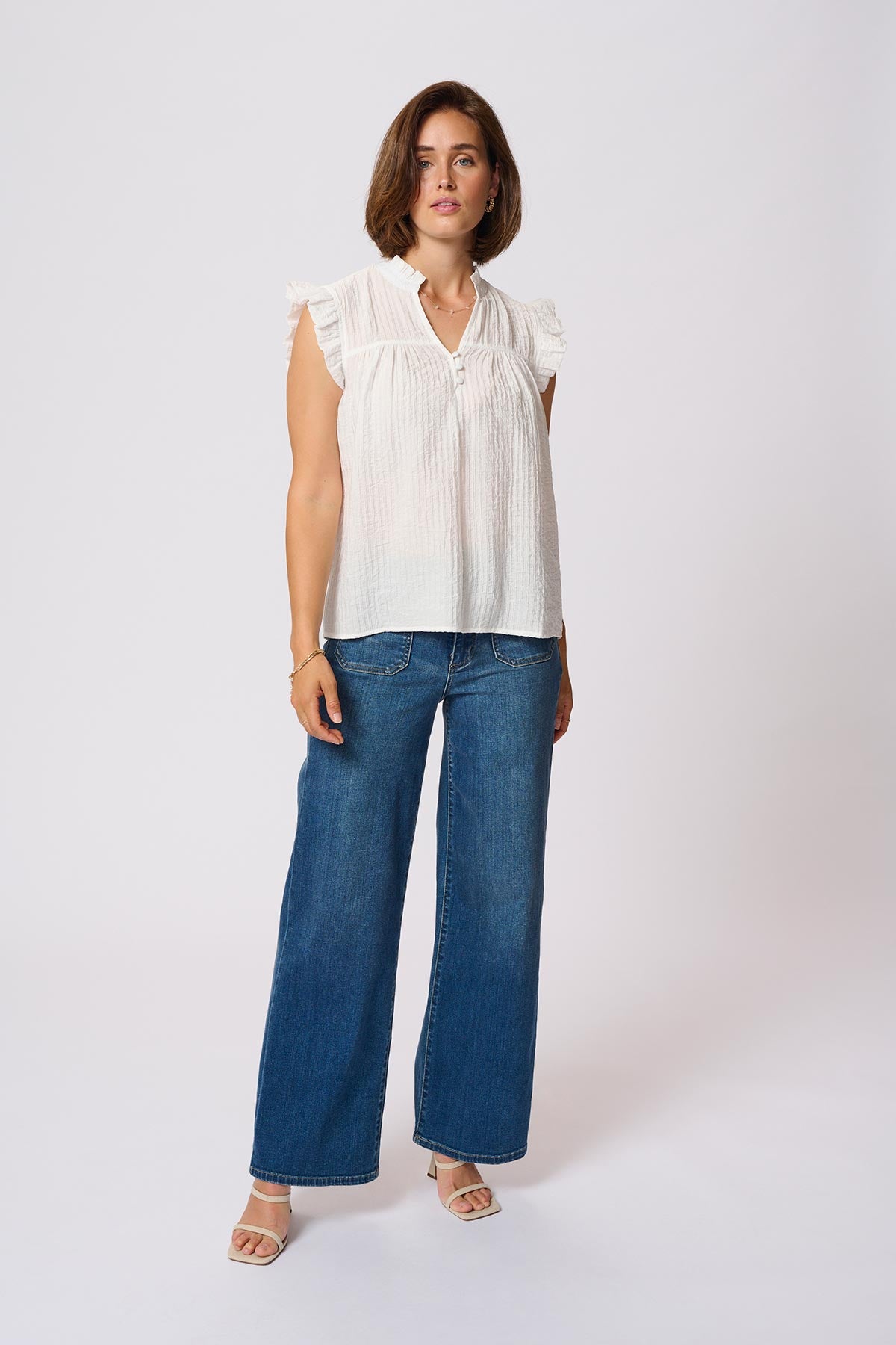 Kaffe KAliany Blouse In Chalk