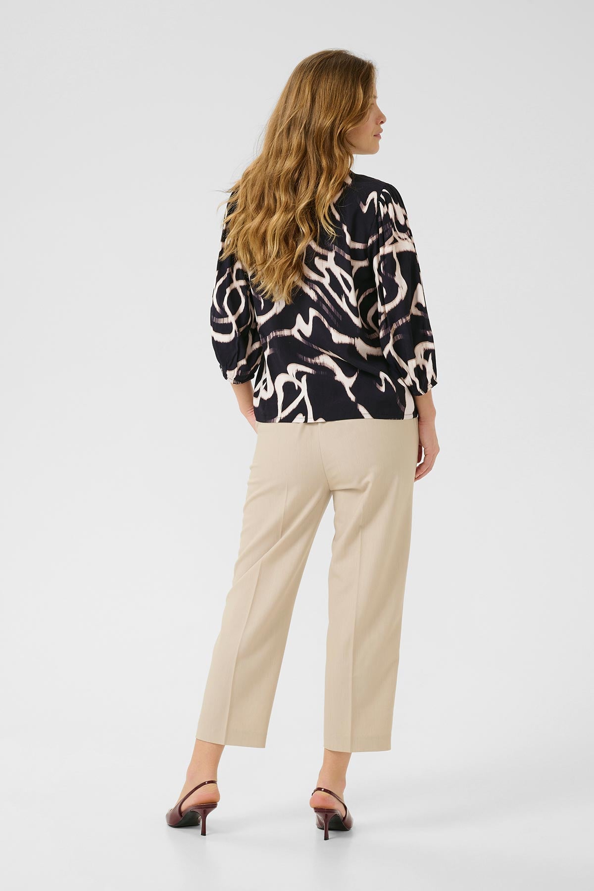 Kaffe KAmartha Frill Blouse In Black