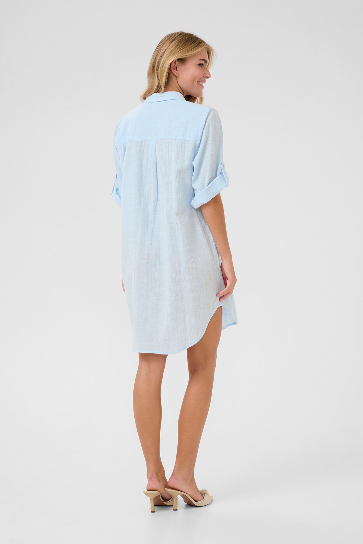 Kaffe KApauline Shirt Dress In Nantucket Breeze