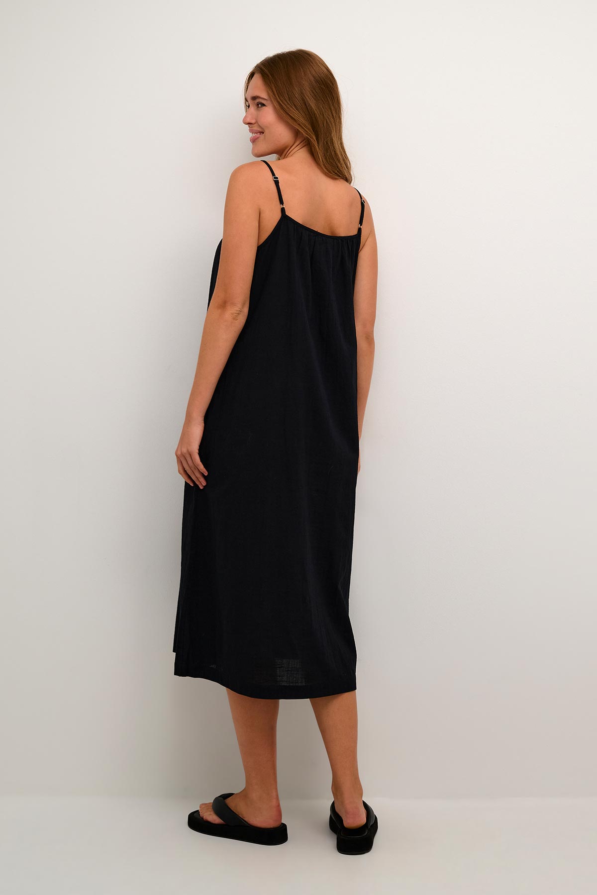 Kaffe KApauline Strap Dress In Black