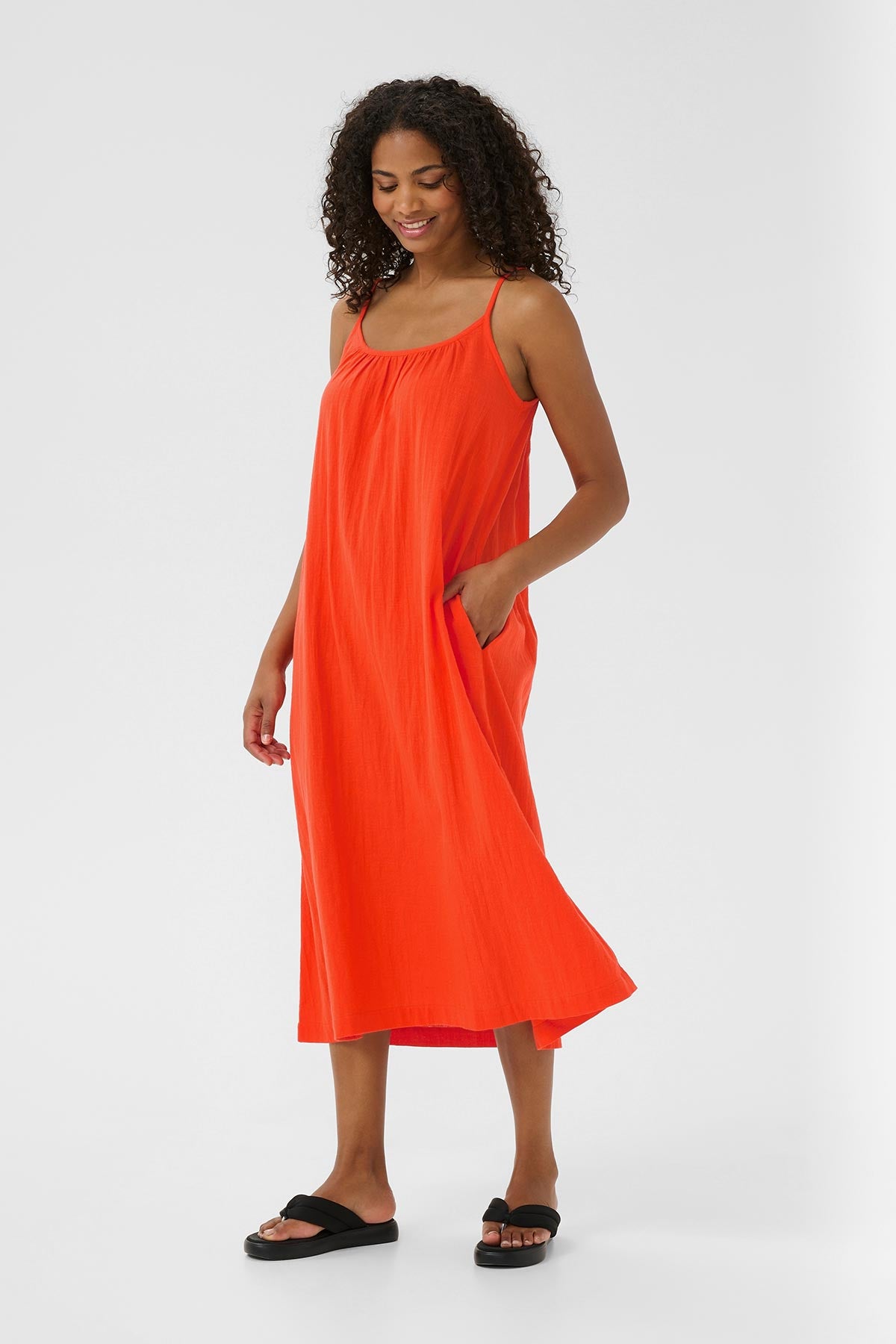 Kaffe KApauline Strap Dress In Grenadine