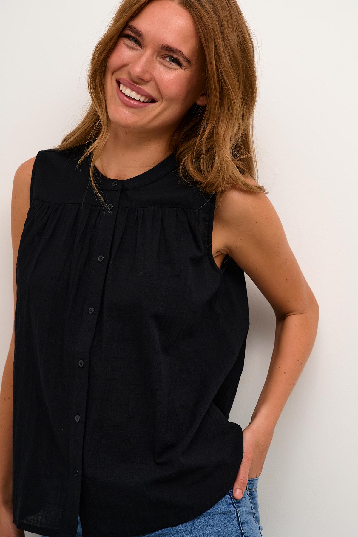Kaffe KApauline Top In Black