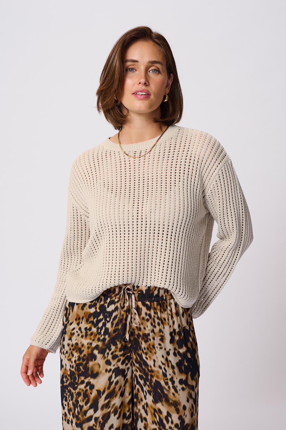 Kaffe KAsolar Pullover In Feather Gray