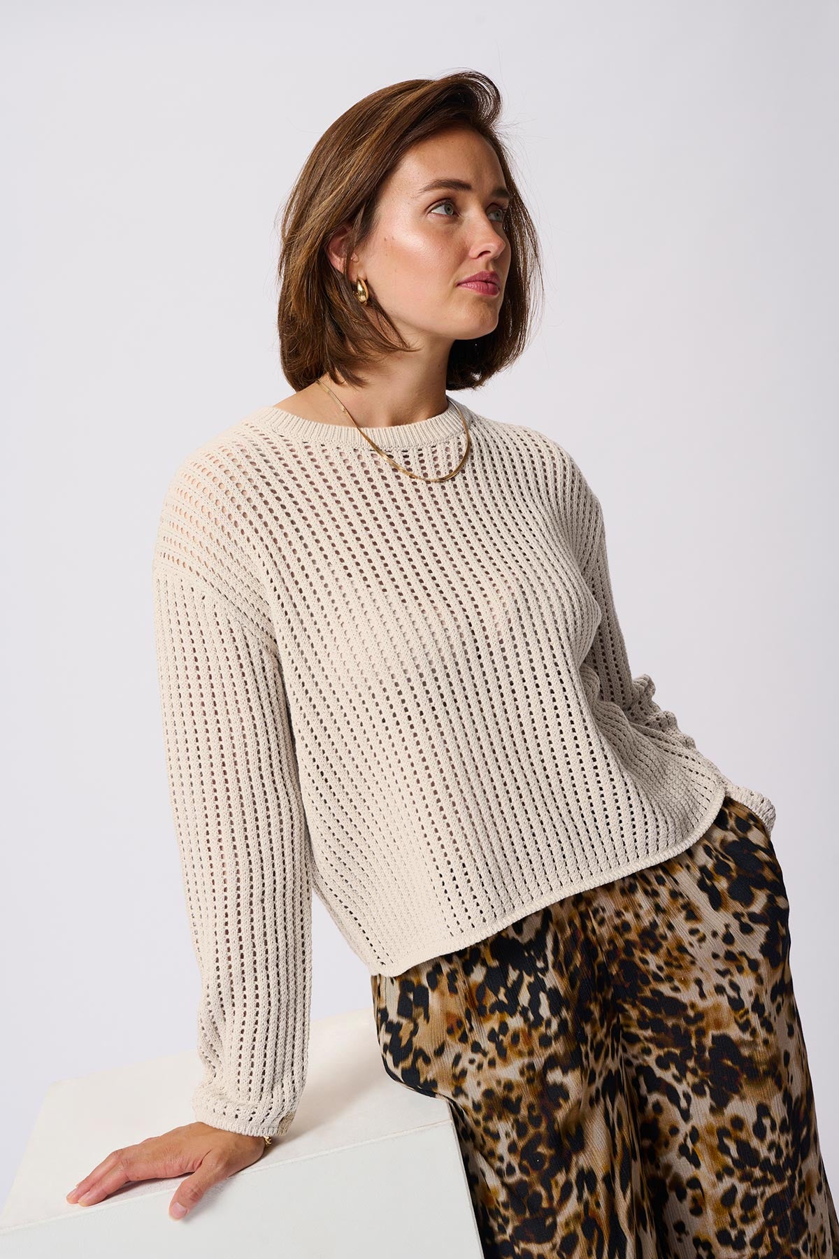 Kaffe KAsolar Pullover In Feather Gray