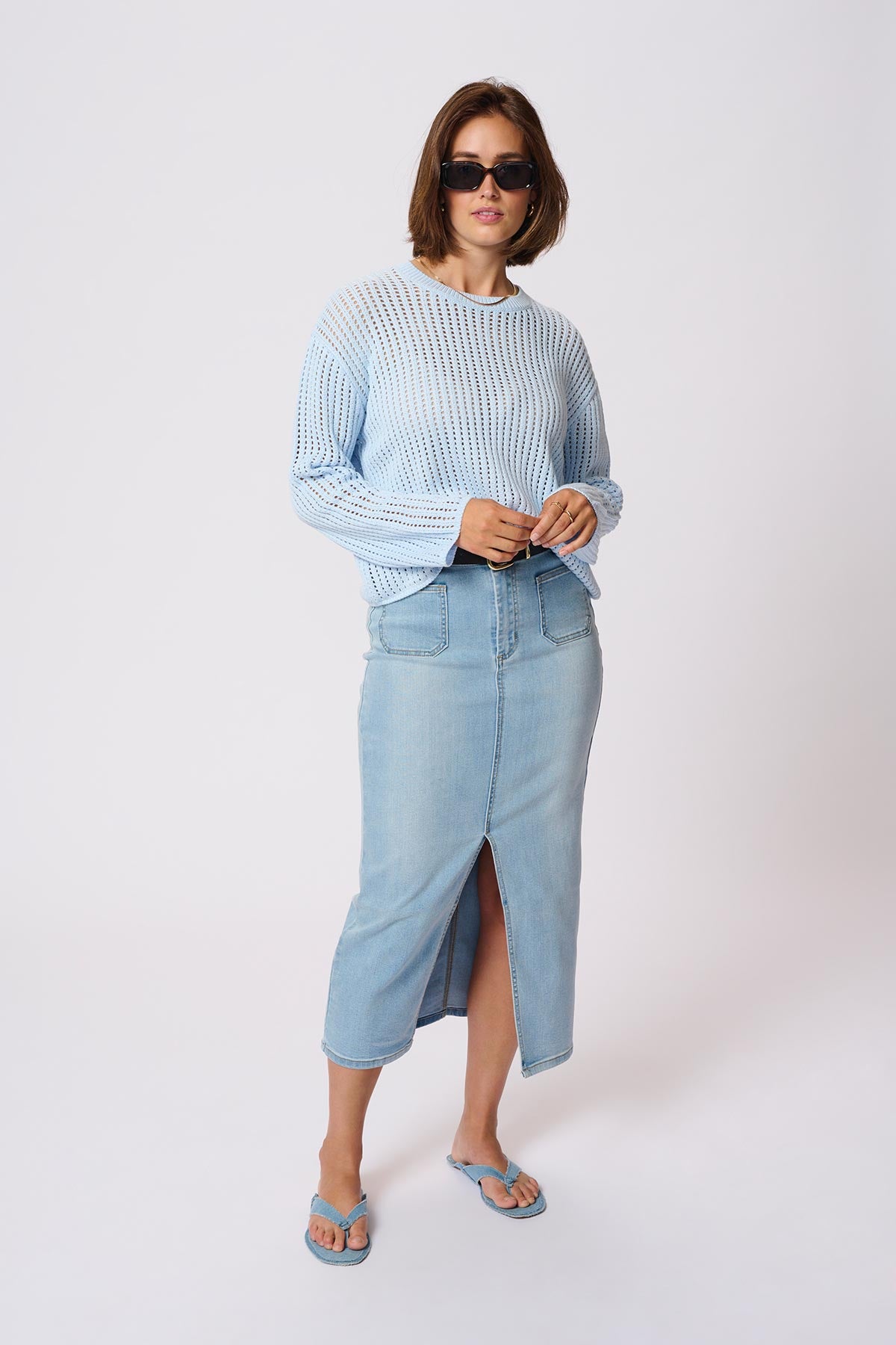 Kaffe KAsolar Pullover In Nantucket Breeze