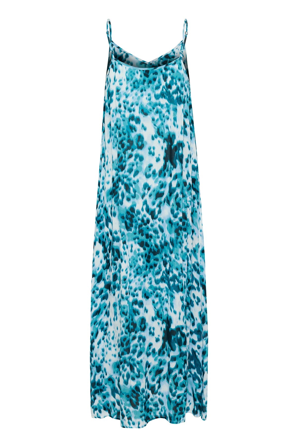 Kaffe KAthora Dress In Teal Leopard Print