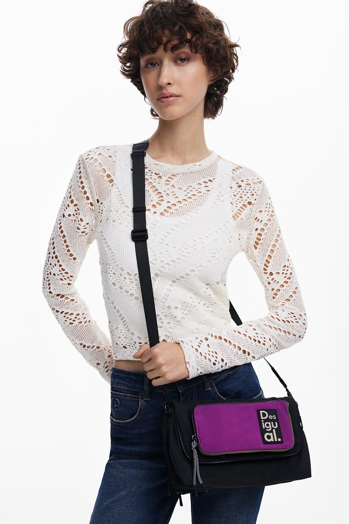 Desigual Modular Venice Bag In Purple