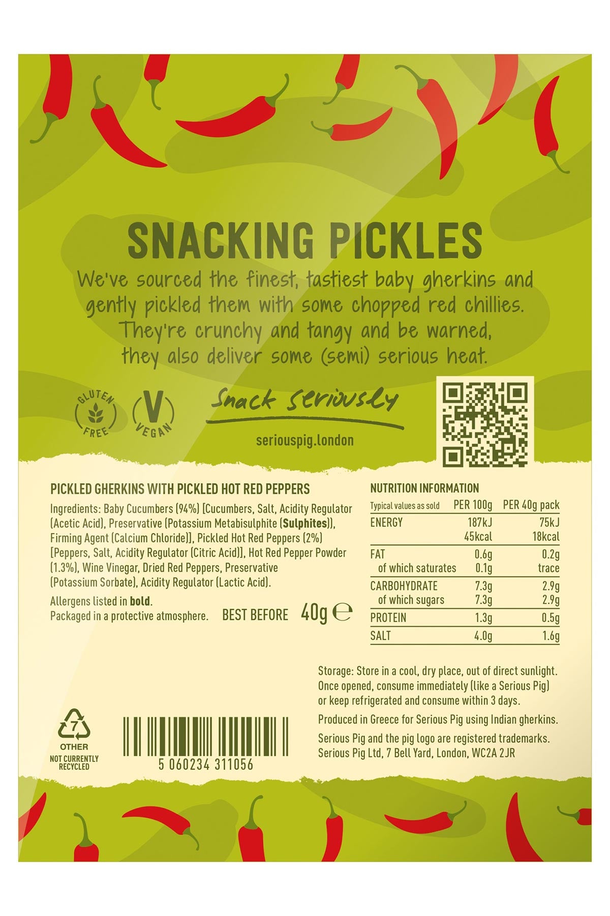 Serious Pig Snacking Pickles With Chilli