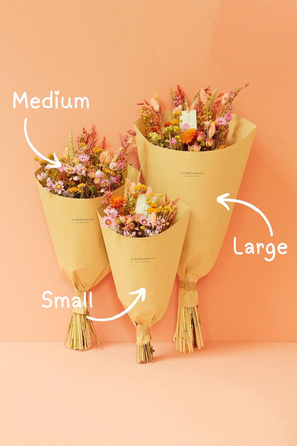Wildflowers By Floriette Large Sunny Delight Dried Flowers Field Bouquet