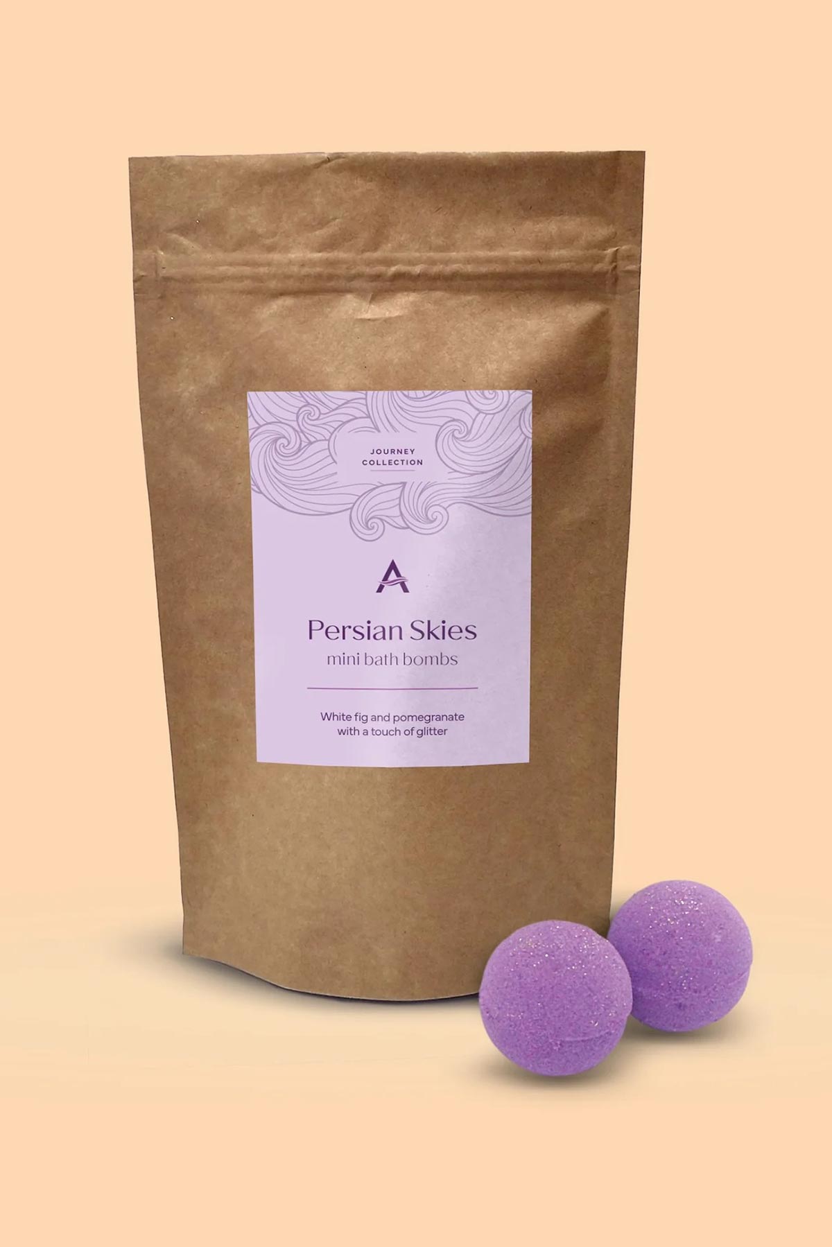 Ascent fig and pomegranate mini bath bombs