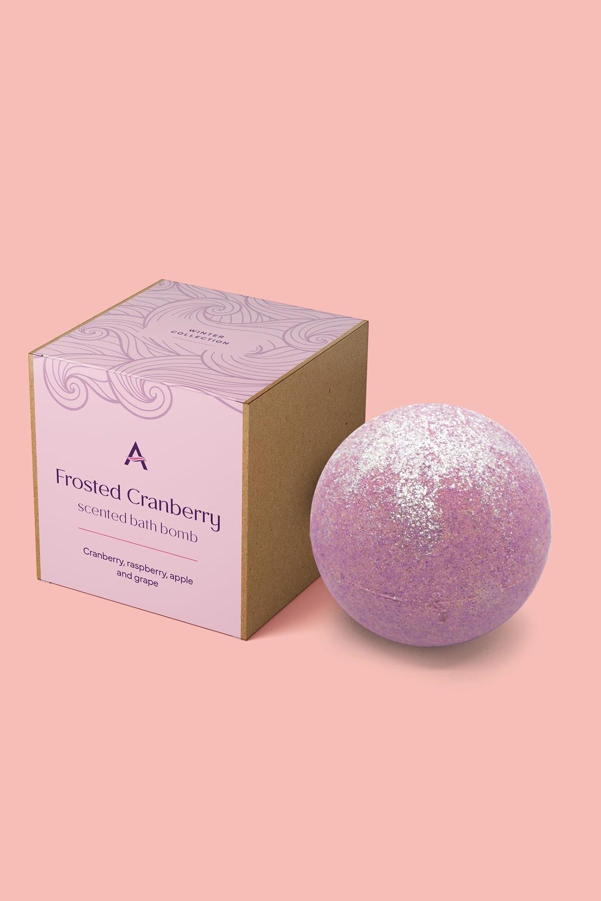 Frosted Cranberry Bath Bomb by Ascent Bath & Body