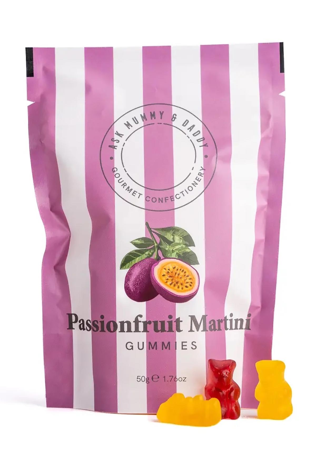 Passionfruit Martini gourmet gummies by Ask Mummy And Daddy!