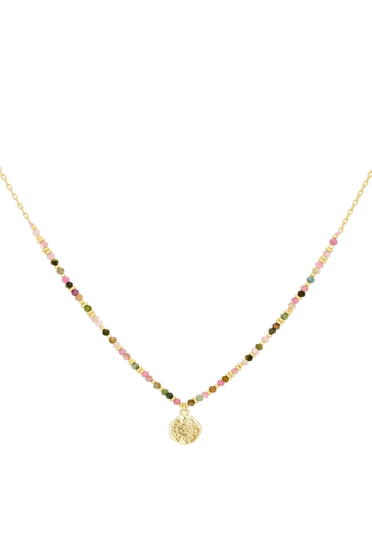 Boho Betty Arlene Tourmaline Necklace with gold accents