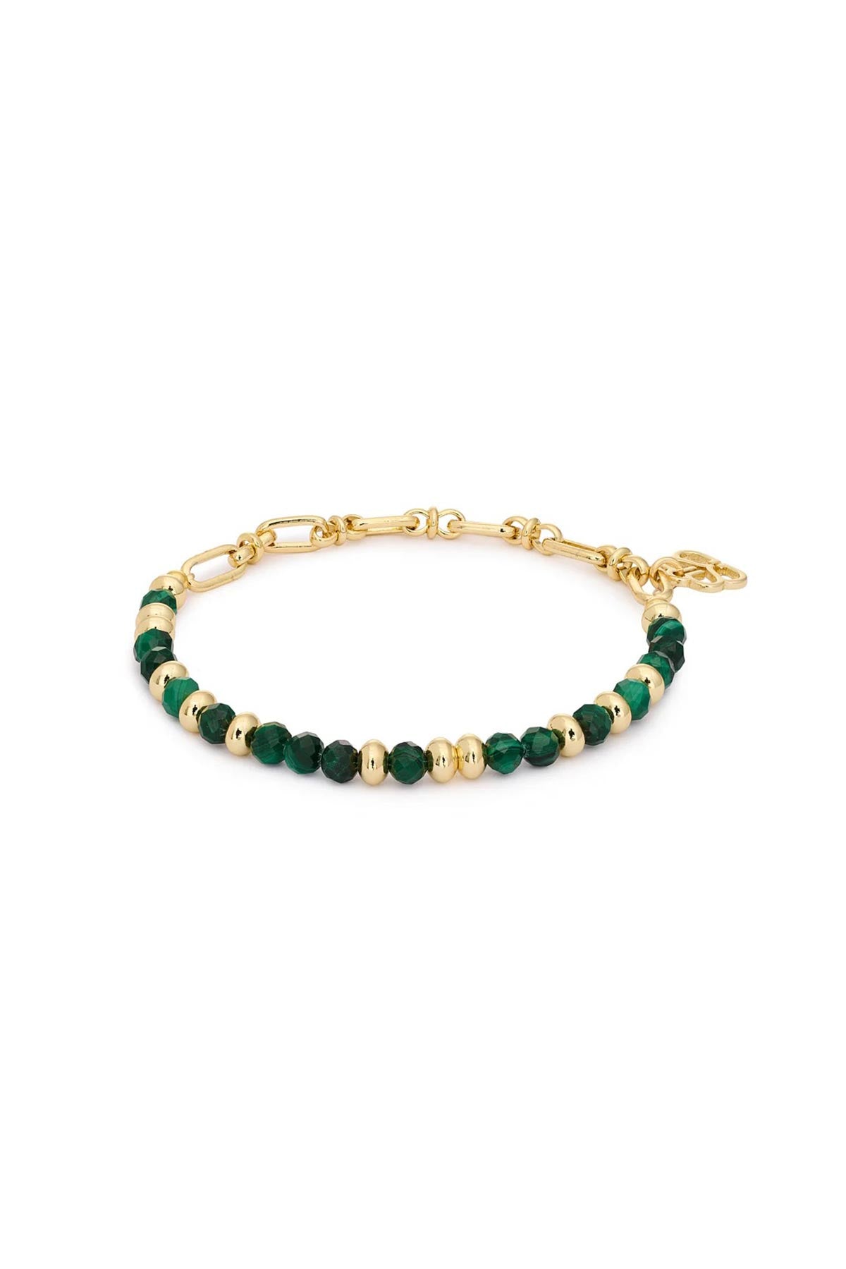 Boho Betty Dahlia Malachite Gold Bracelet