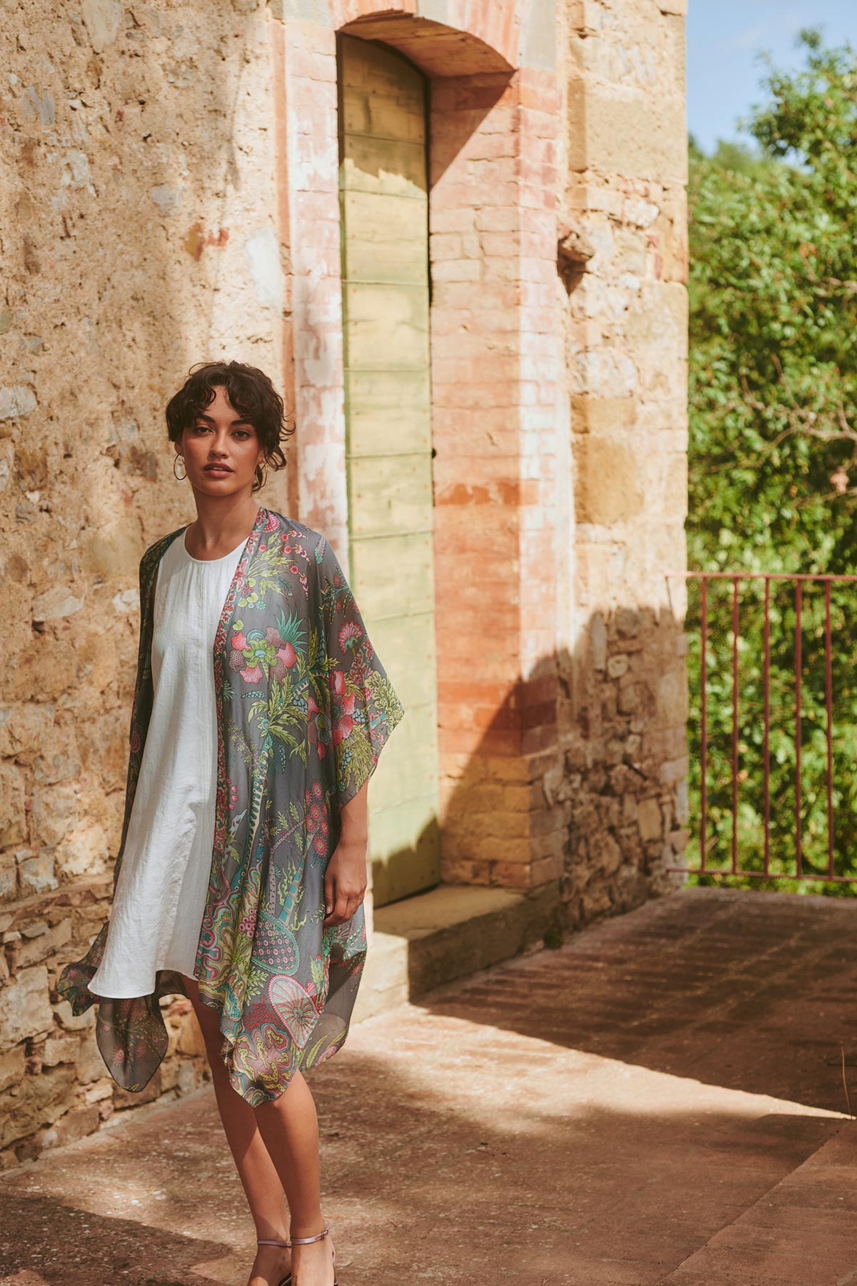 Statement grey printed layering piece