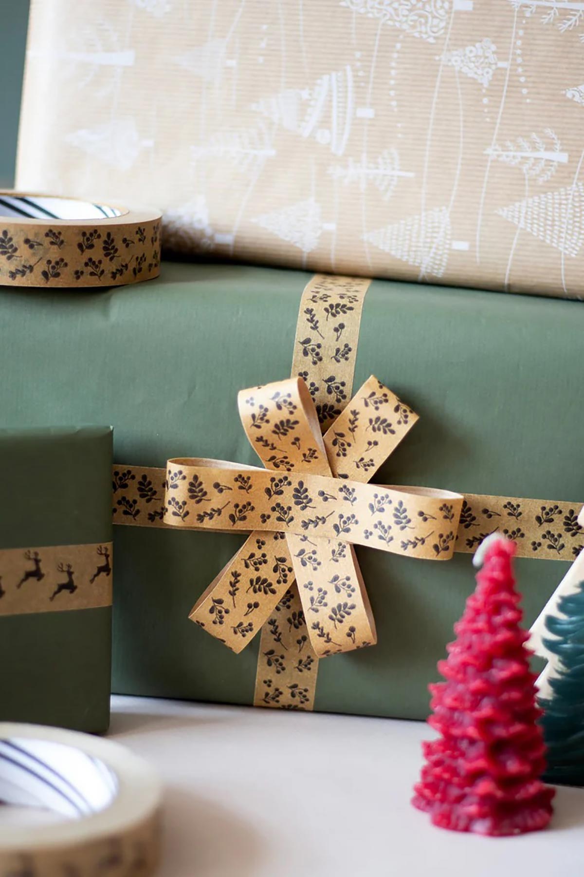 Roll of Cascayde botanical paper tape for sustainable wrapping