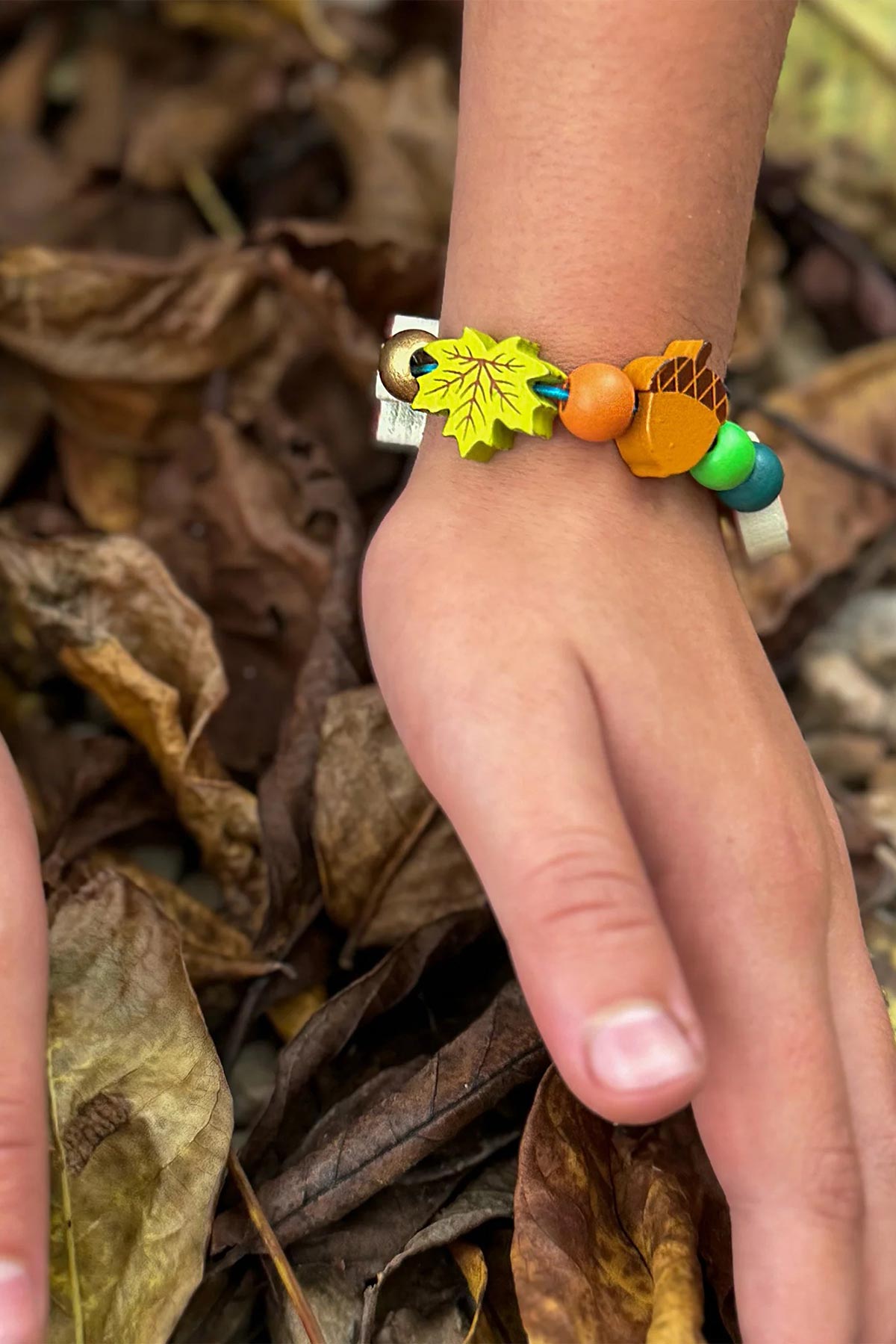 Plastic-free nature bracelet beading kit