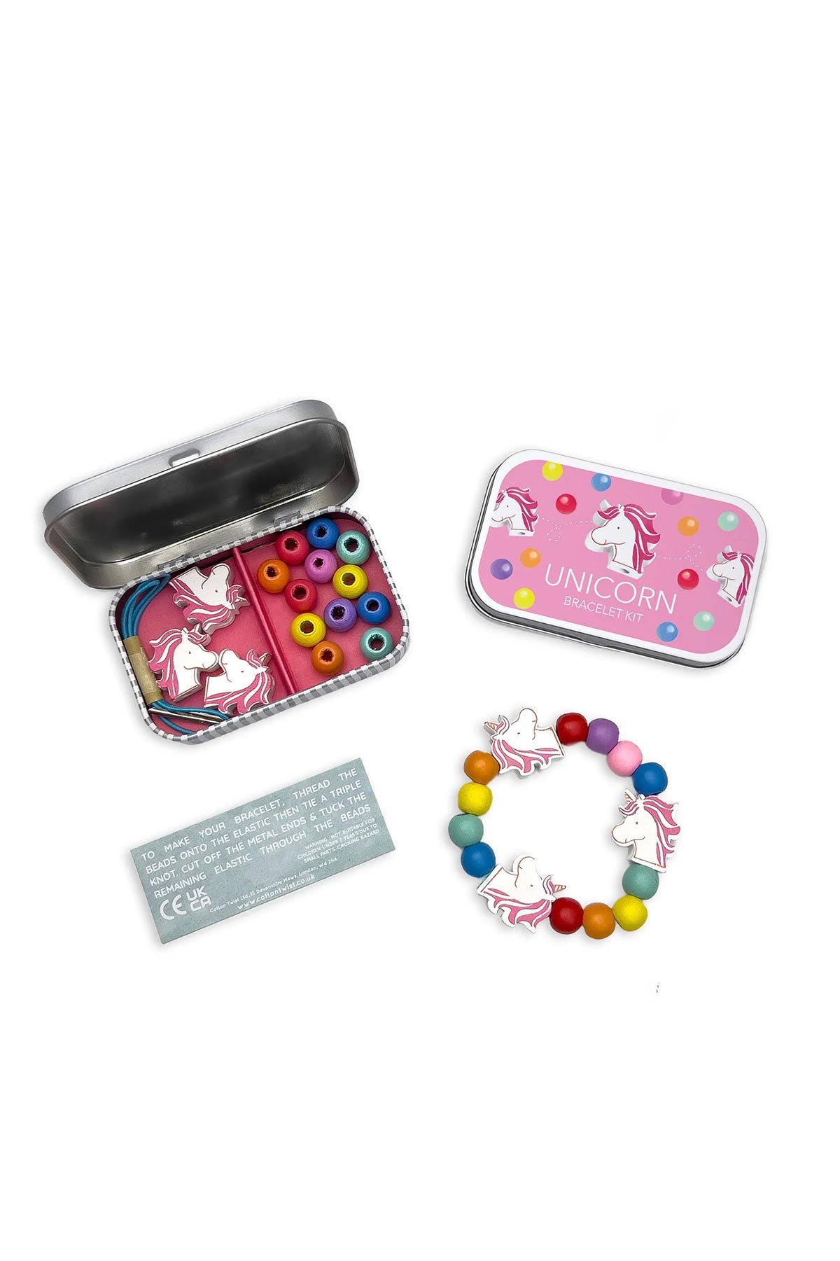 Beads and unicorn charm from Unicorn kit