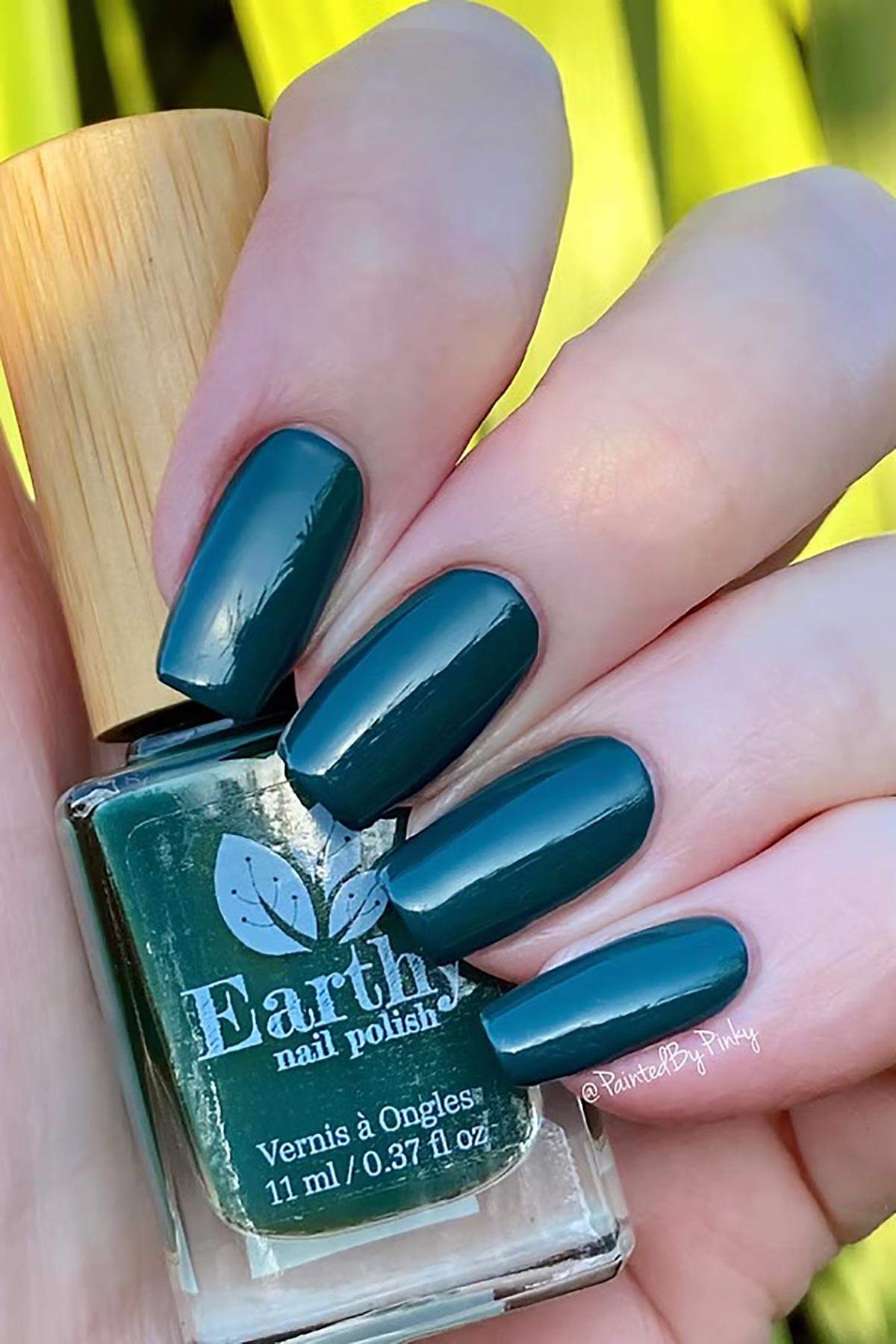 Earthy Forever Green Nail Polish swatch forest green lifestyle