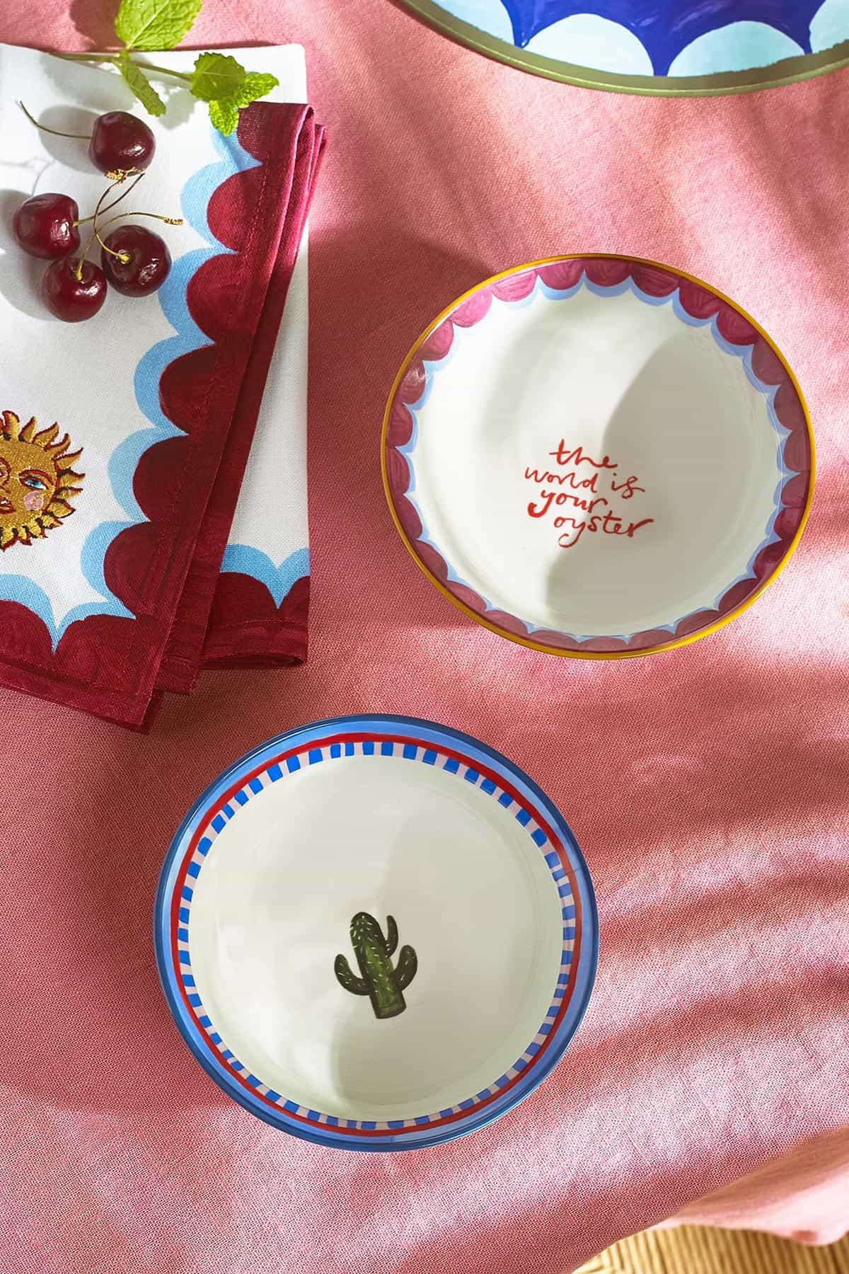Electric Coast Cactus and Oyster Nibble Bowls by Eleanor Bowmer