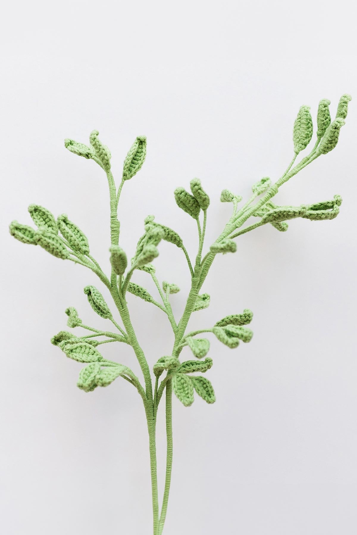 Fairy leaf crochet flower stem handmade by The Way to You