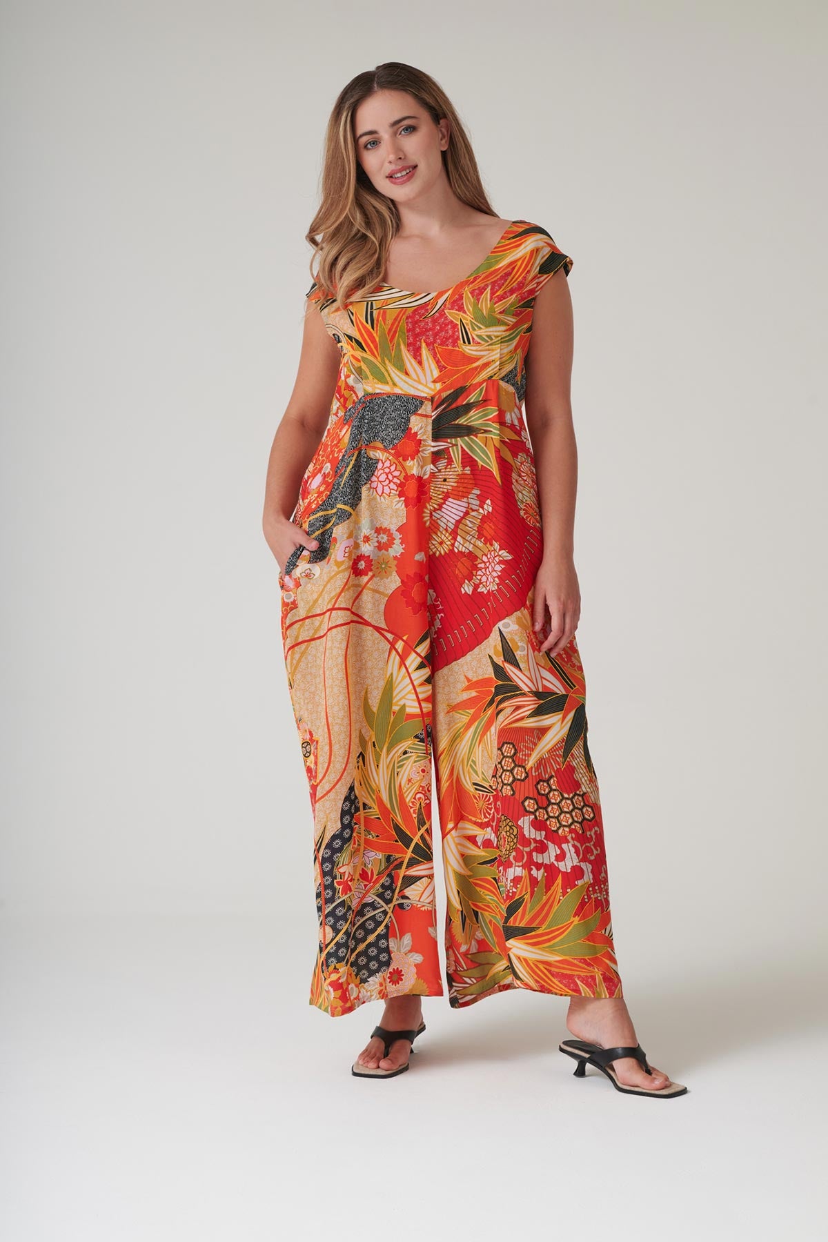 Elegant printed all-in-one made in India