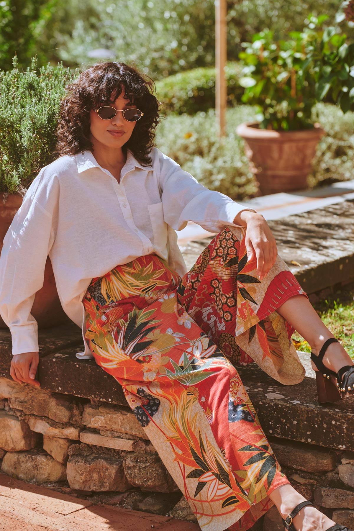 Fans Scarlet Palazzo Pants by One Hundred Stars at Urban Wild