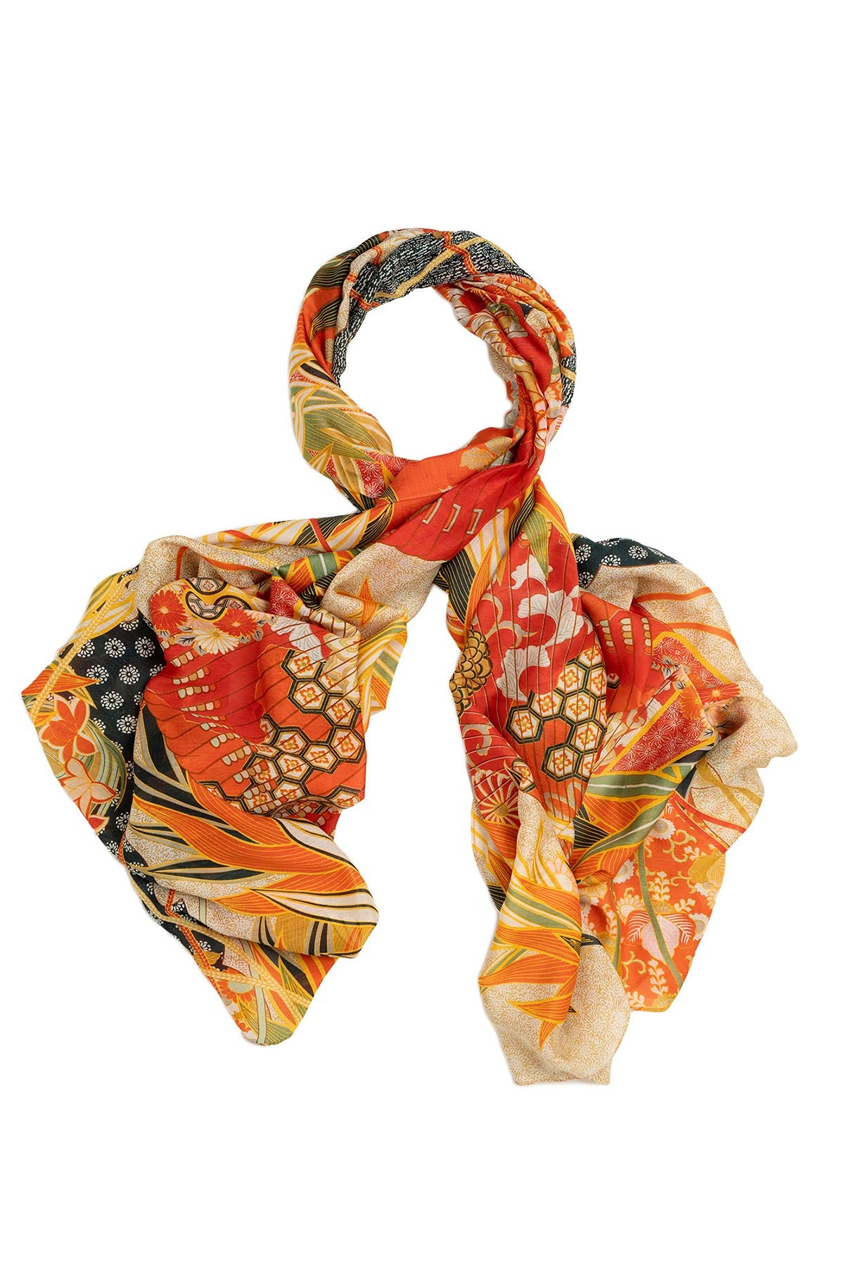50% Lenzing Modal 50% Bemberg Cupro statement scarf