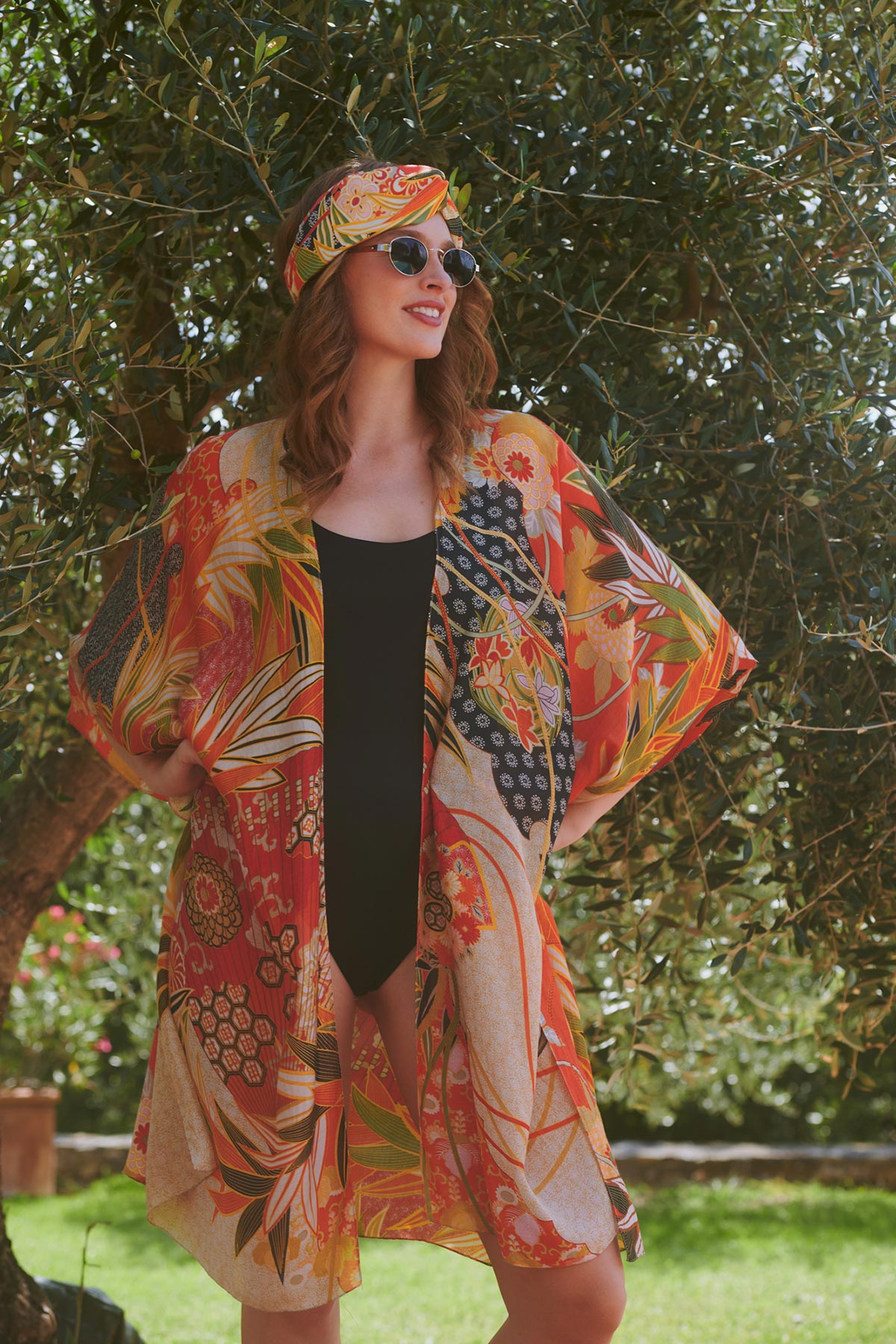 Elegant draped scarlet fashion layer made in India