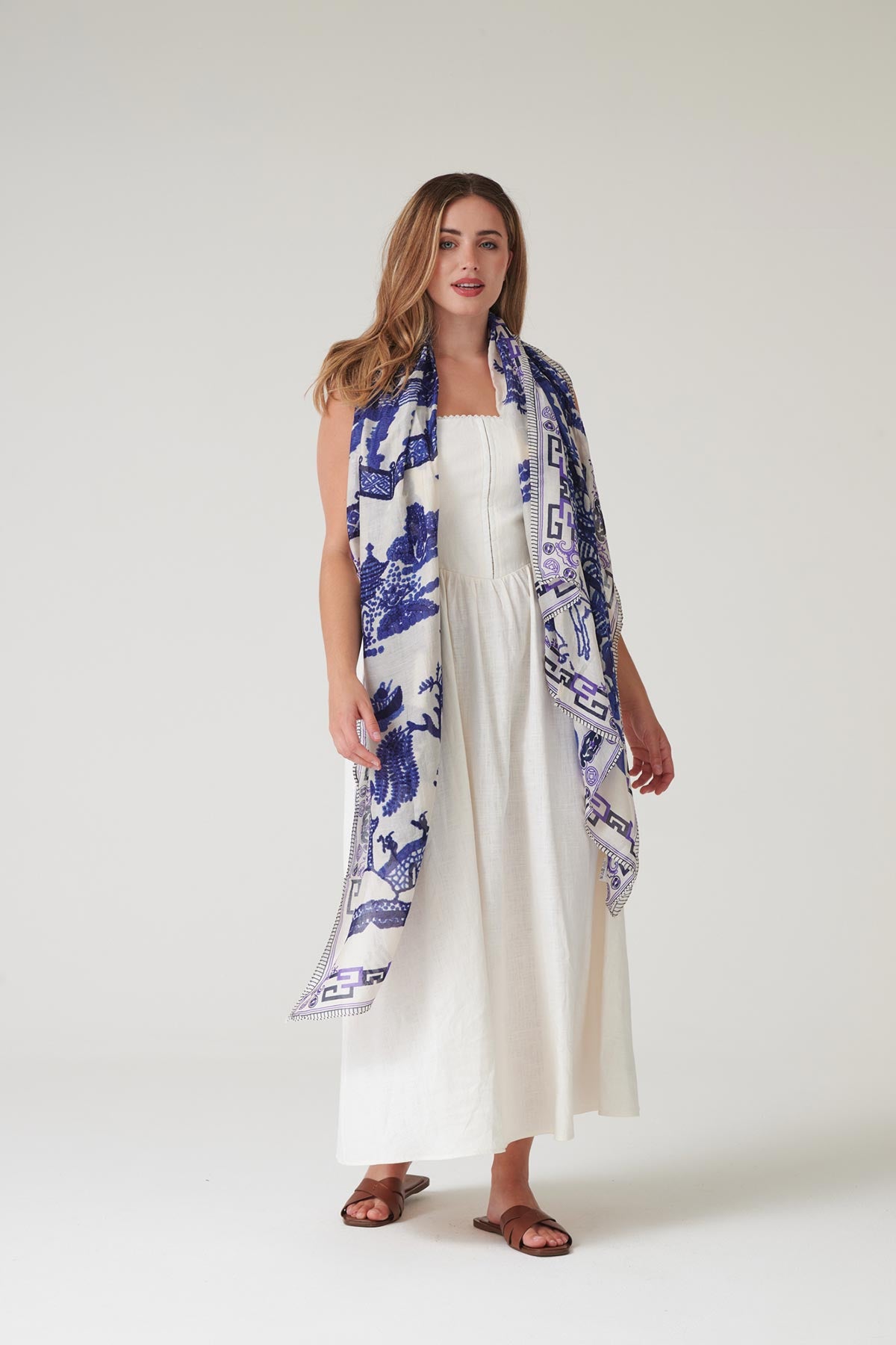 Giant Willow Blue scarf by One Hundred Stars at Urban Wild