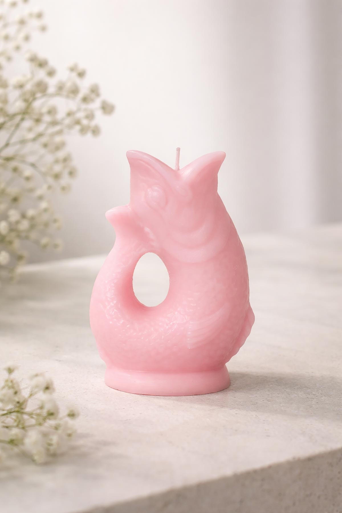 Pink Gluggle Jug Candle decorative fish shaped candle by The Gluggle Jug Factory at Urban Wild
