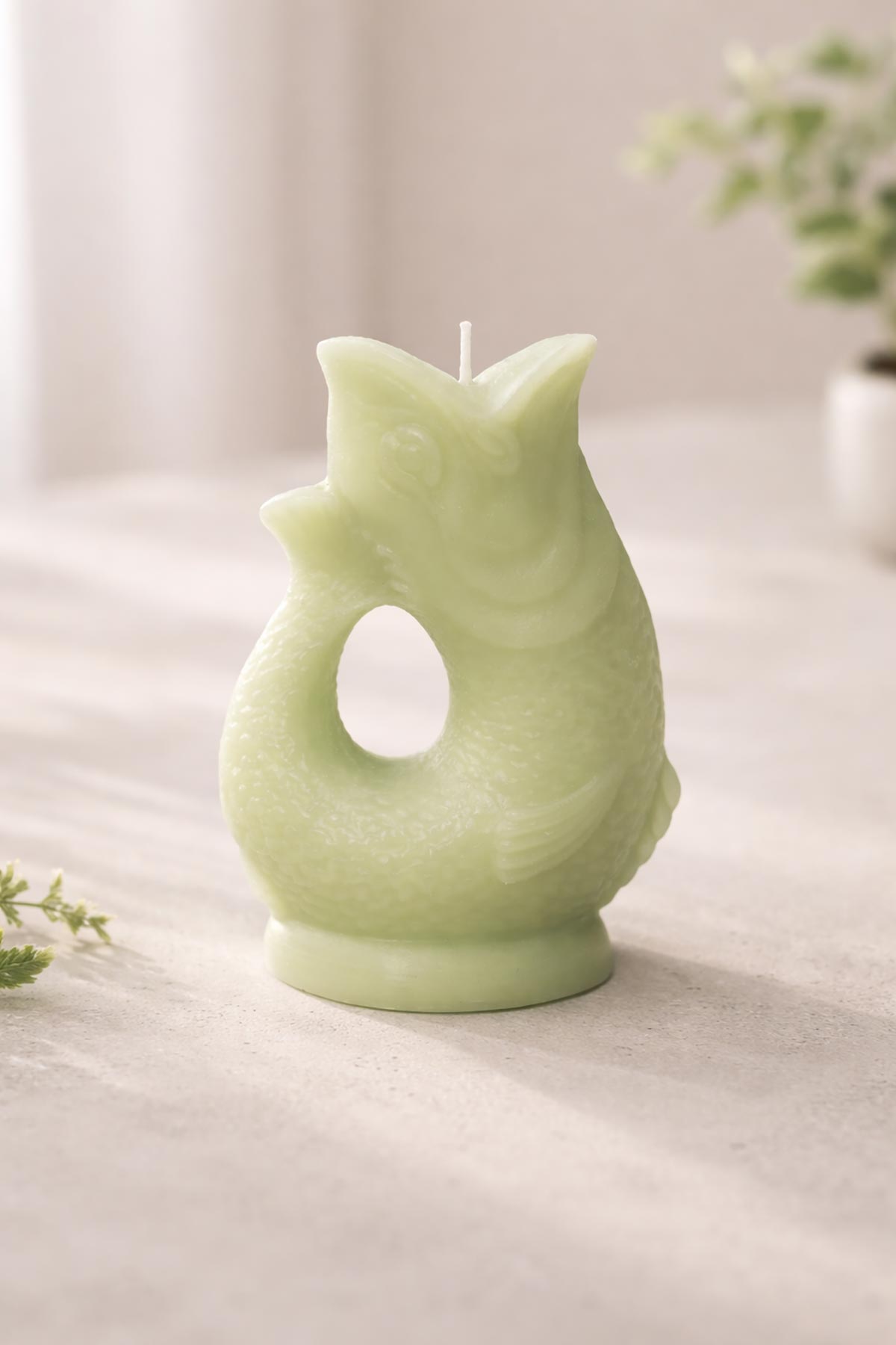 Sage Gluggle Jug Candle decorative fish shaped candle by The Gluggle Jug Factory at Urban Wild