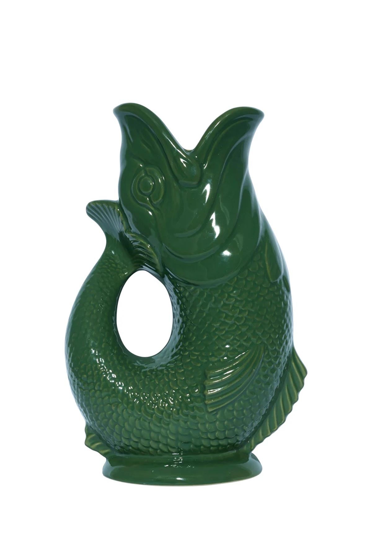 Green Gluggle Jug ceramic fish jug by The Gluggle Jug Factory at Urban Wild