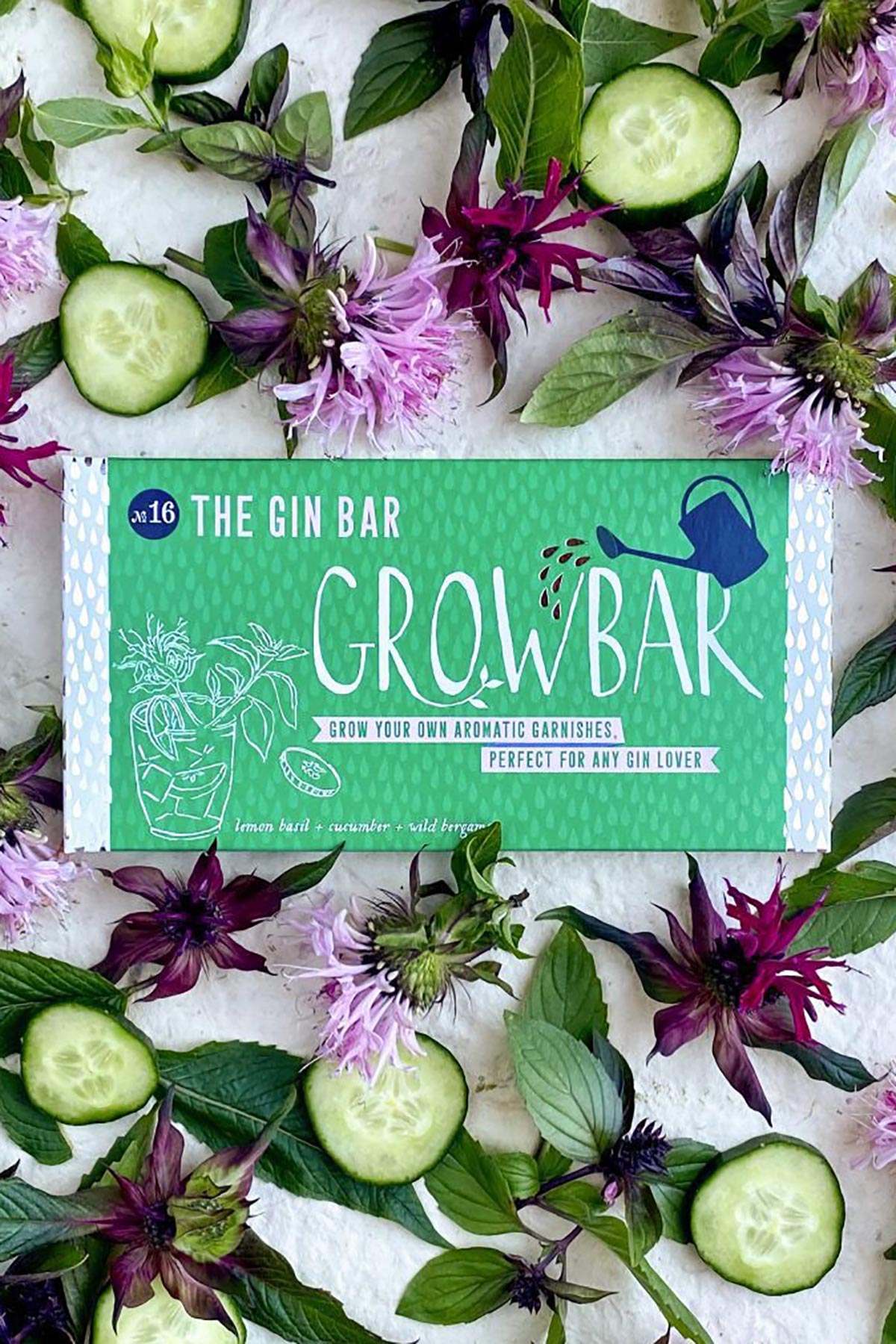 Gin Growbar packaging botanical growing kit by Growbar at Urban Wild