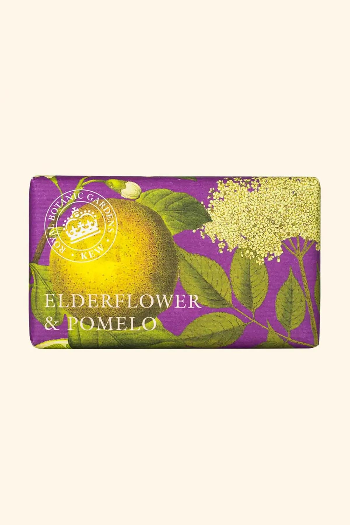 Boxed Kew Gardens Elderflower and Pomelo Soap botanical packaging at Urban Wild