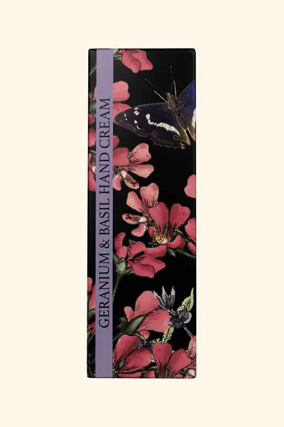 Boxed Kew Gardens Geranium and Basil Hand Cream botanical packaging at Urban Wild