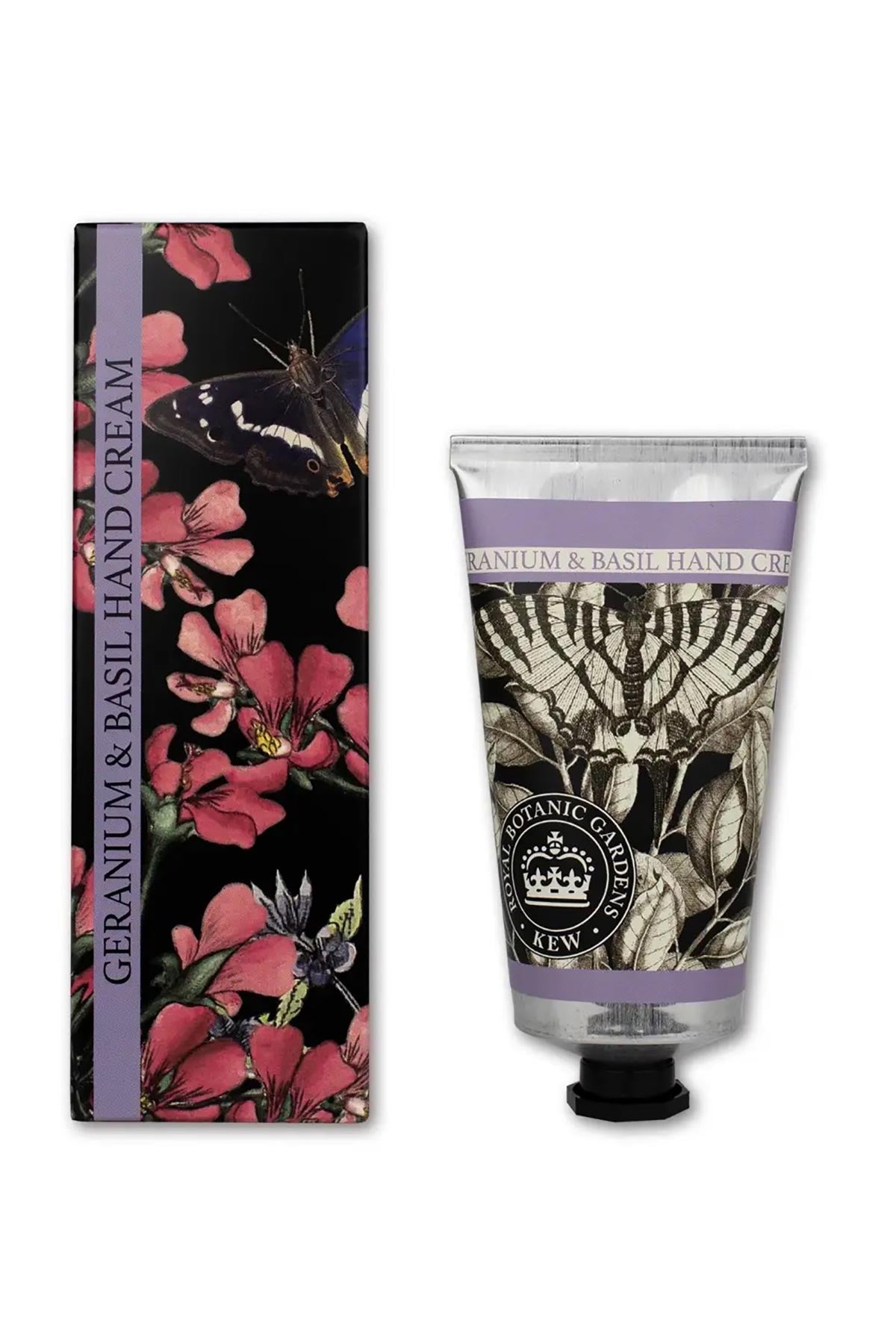 Kew Geranium & Basil botanical hand cream